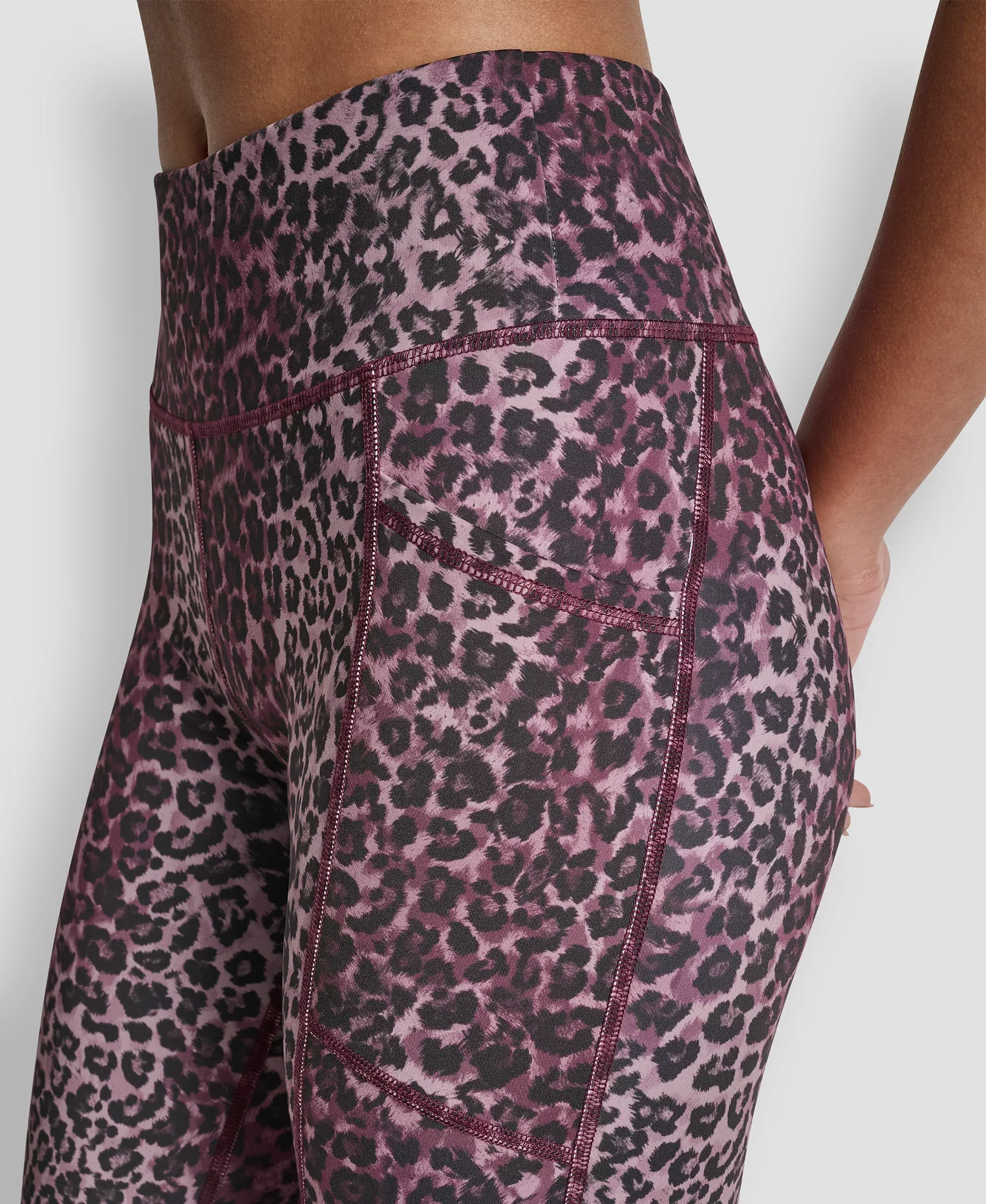 Women's Printed High-Waist 7/8 Tights - Animalize Syrah - L
