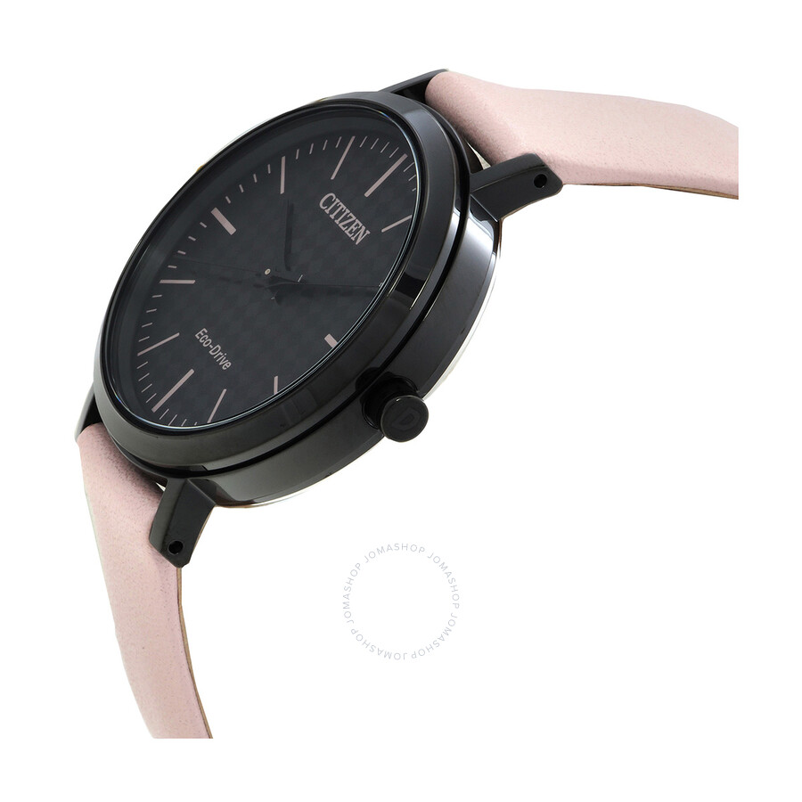 Citizen Eco-Drive Checkered Black Dial Ladies Watch