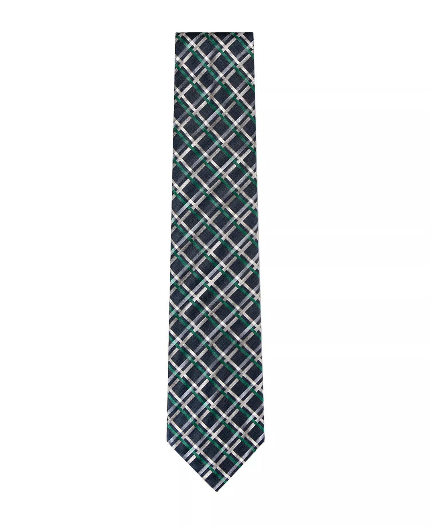 Men's Teddy Plaid Tie - Navy - ONE SIZE