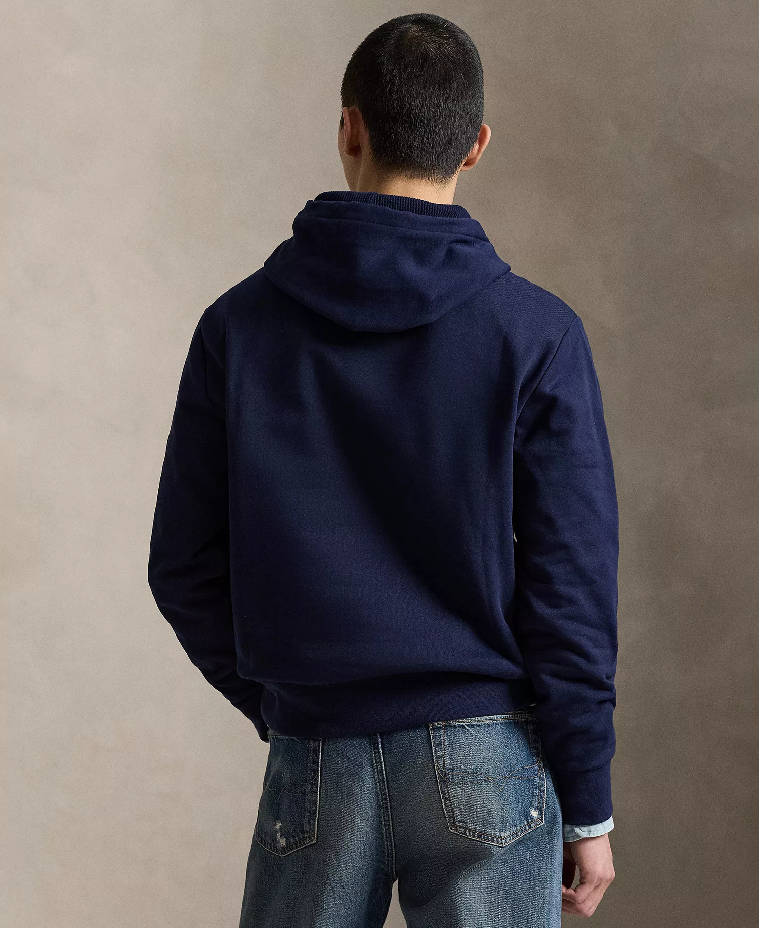 Men's Graphic Fleece Hoodie - Cruise Navy - 2XL