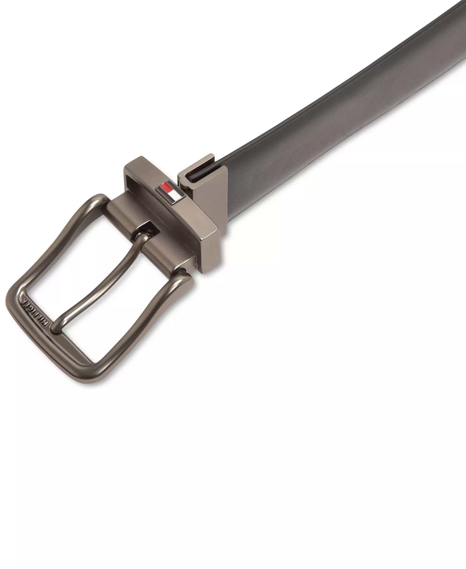 Men's Reversible Harness Buckle Stretch Belt - Black/Tan - L (38-40)