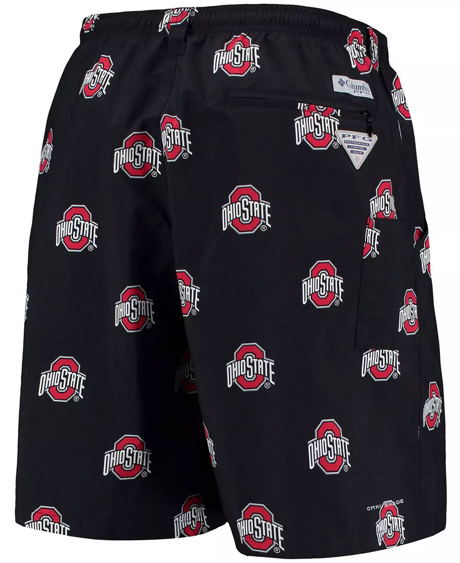 Men's Black Ohio State Buckeyes Backcast II 8" Omni-Shade Hybrid Shorts - Black - S