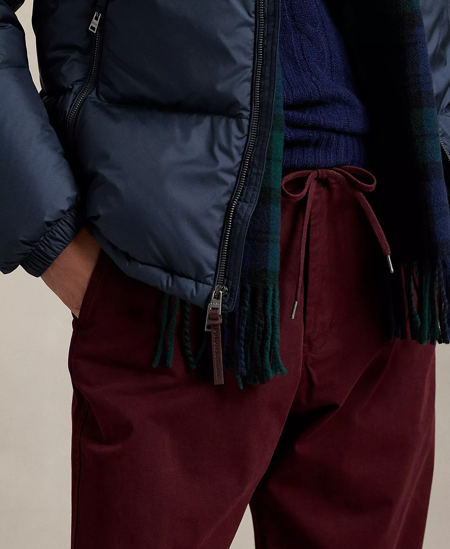 Men's Polo Prepster Stretch Classic Fit Pant - Rich Ruby - XS