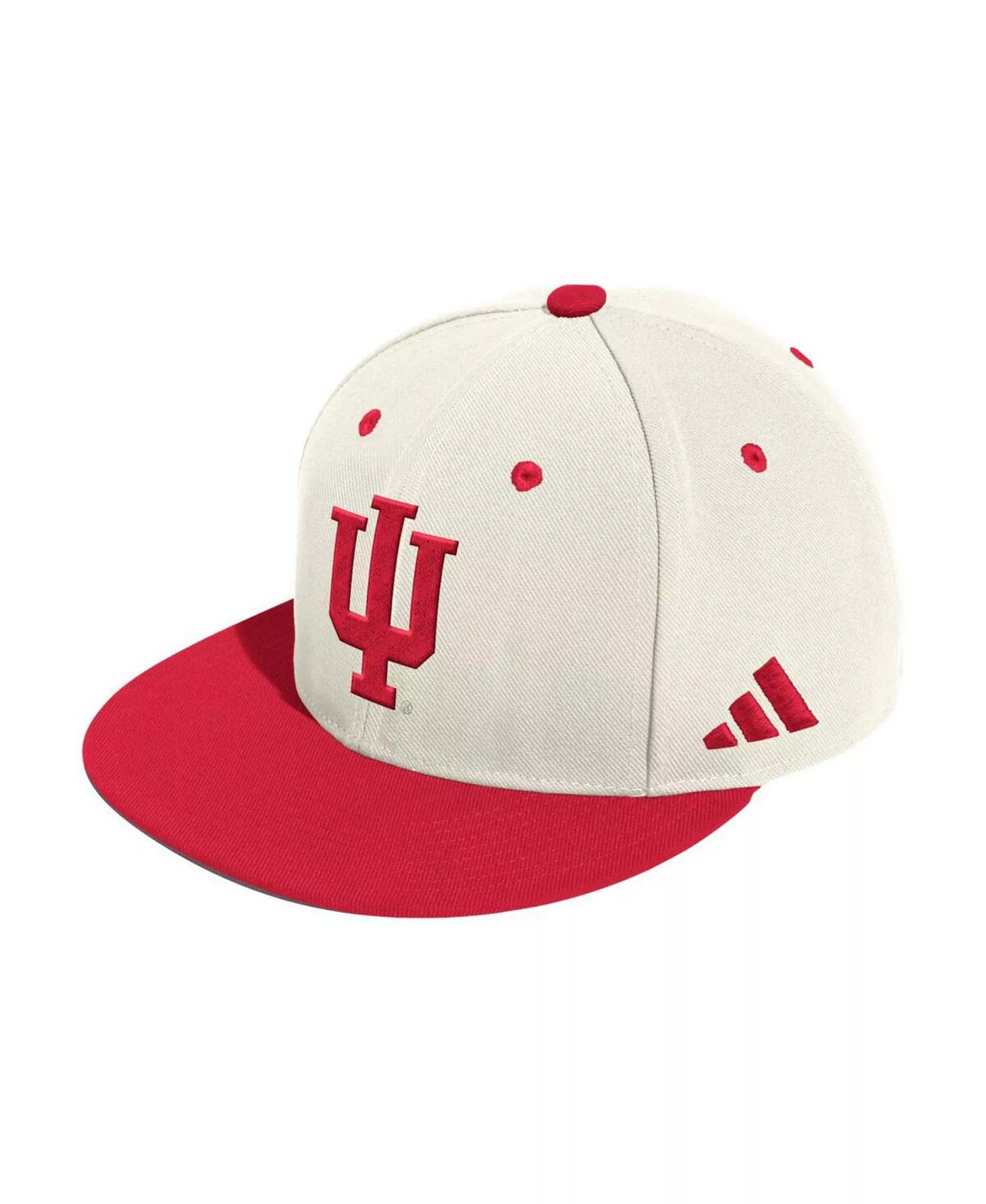 Men's Cream Indiana Hoosiers On-Field Fitted Baseball Hat - Cream - 7 1/2