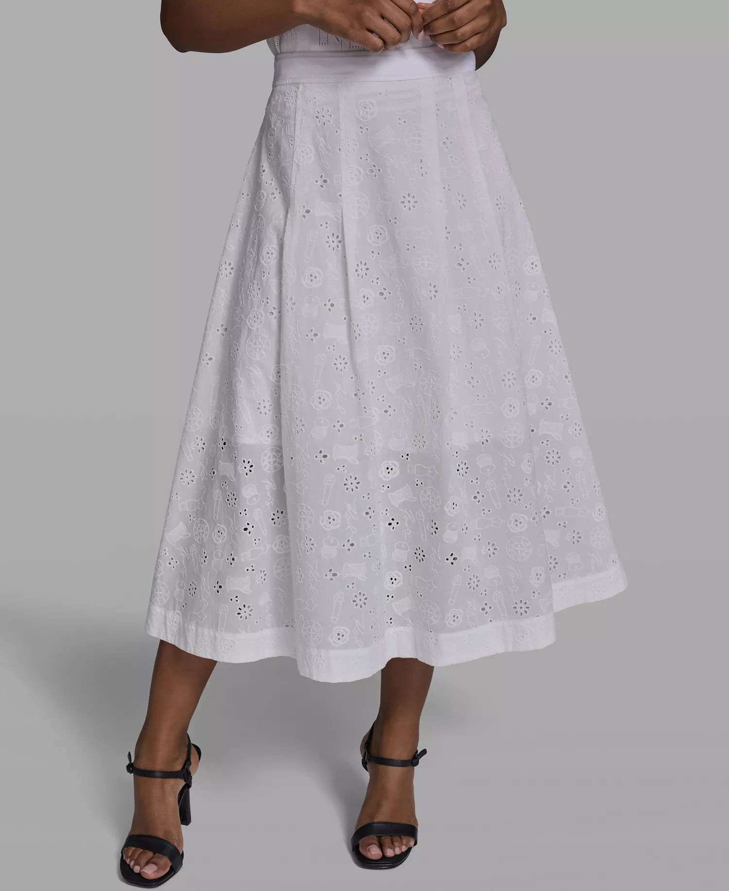 Women's A-Line Eyelet Skirt - Soft White - 0