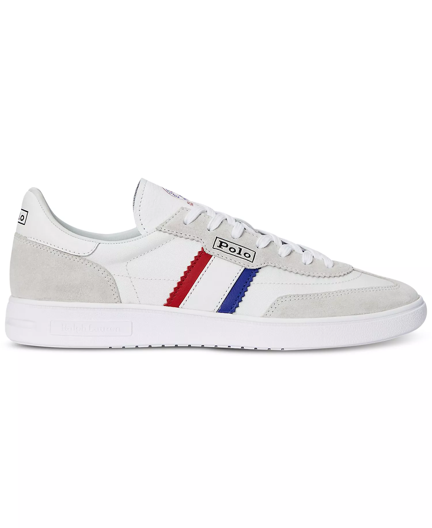 Men's Bedford Suede-Paneled Sneaker - Bianco/Red/White/Blue - 10.5