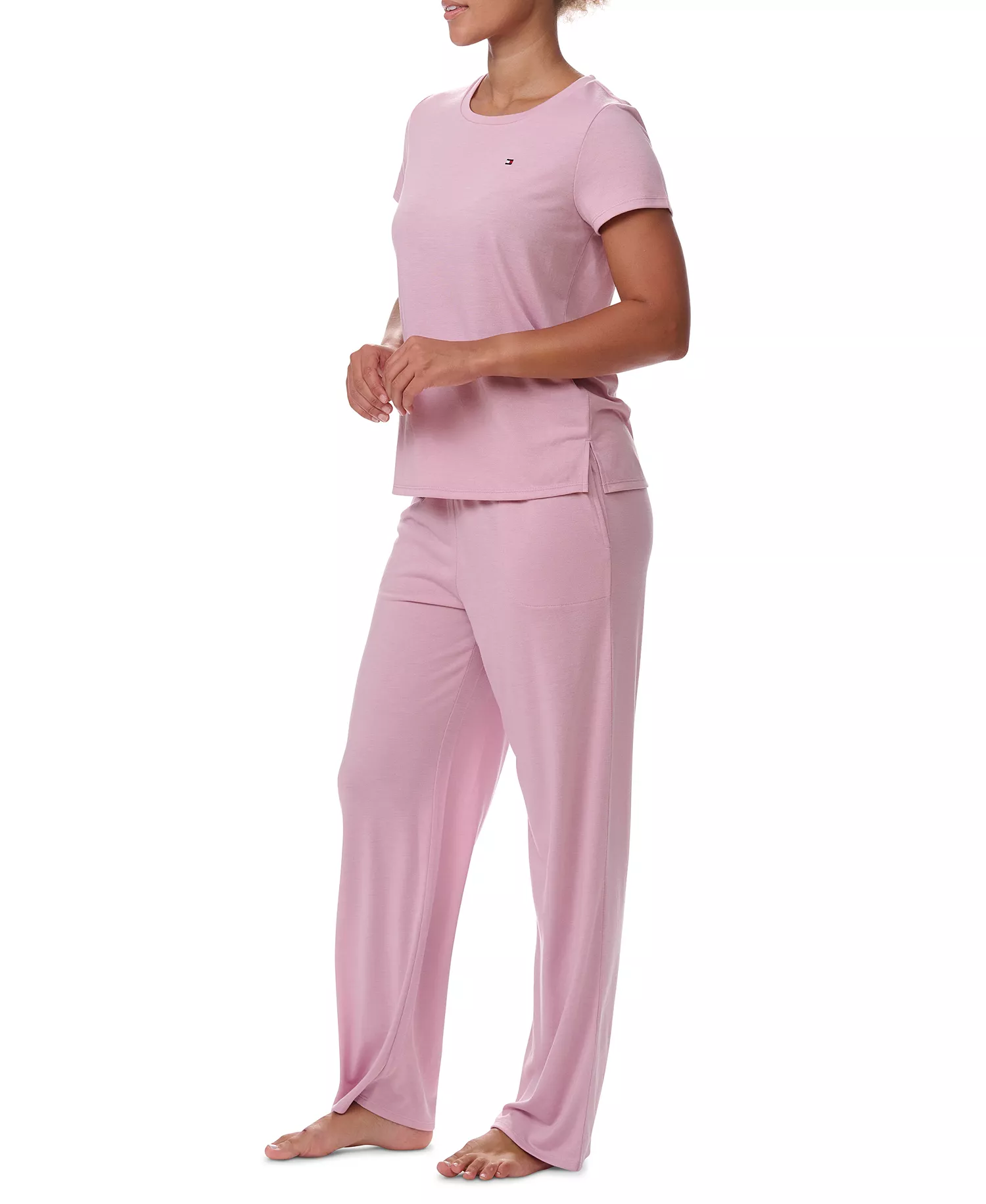 Women's Short-Sleeve Crewneck Sleep Tee - Breezy Orchid - L