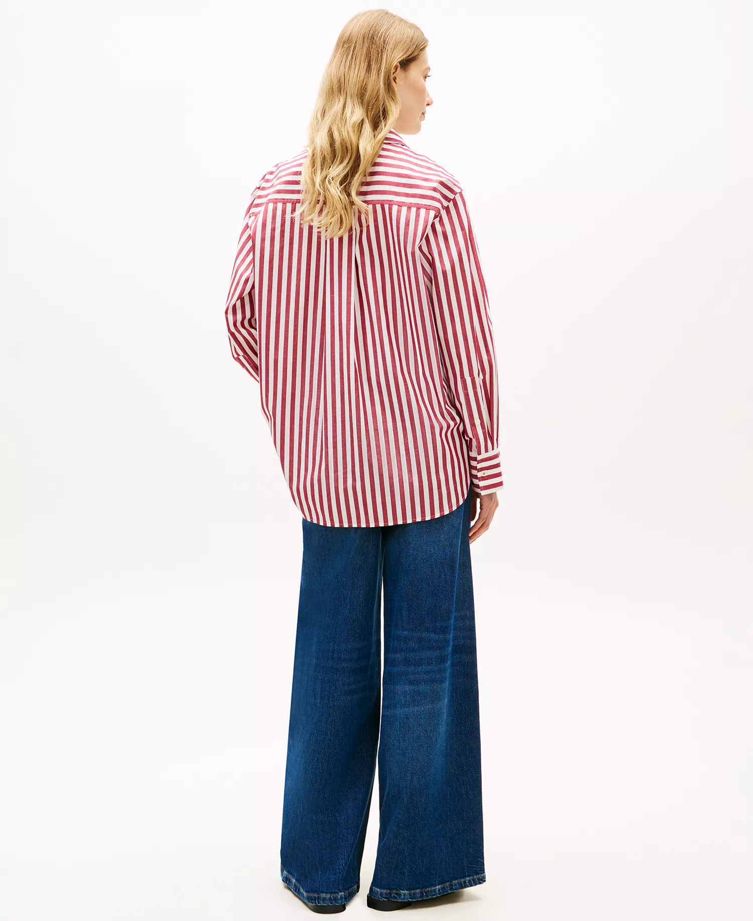 Women's Essential Striped Shirt - Wide Banker Stip Ecru Liberty Red - 36