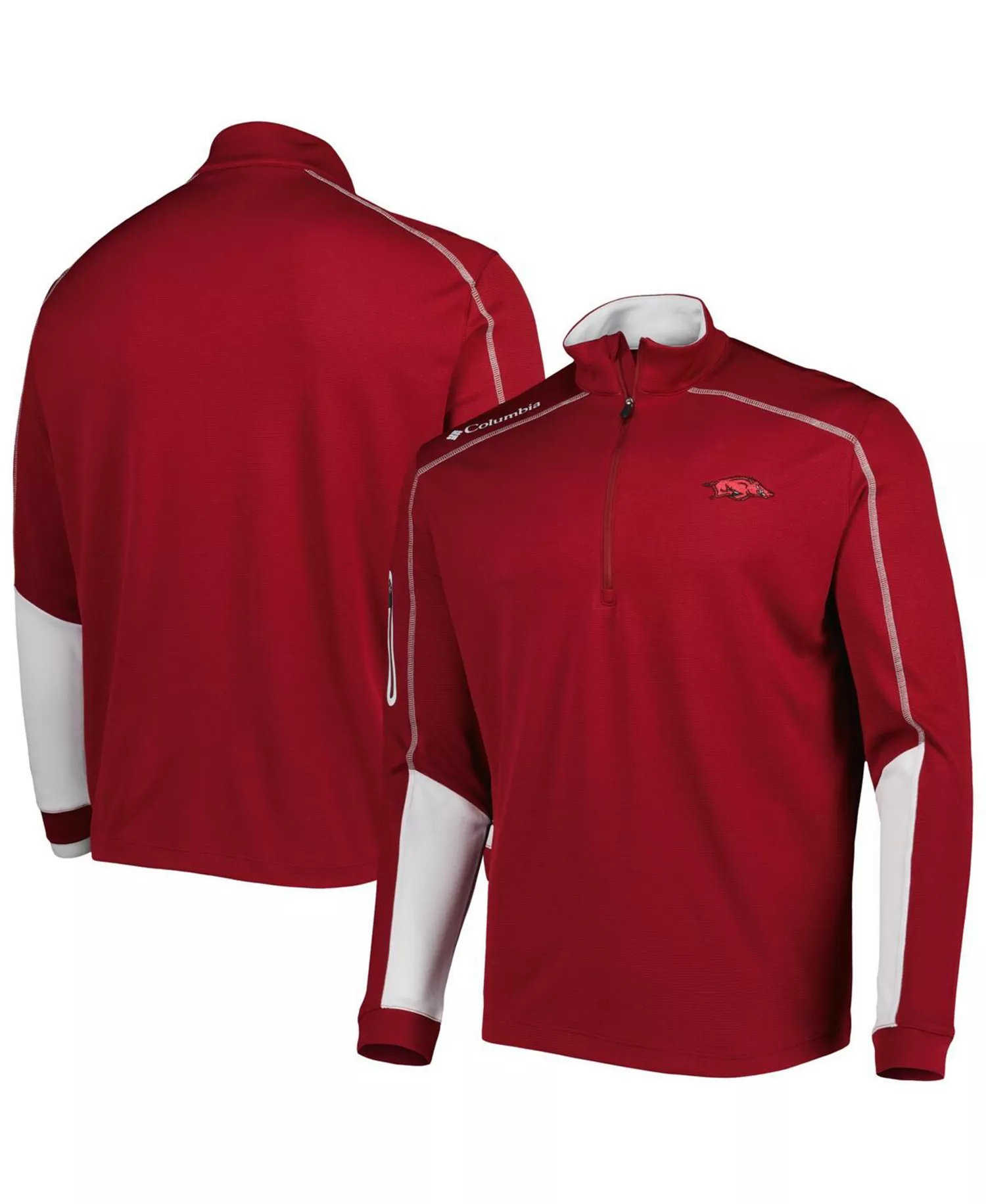 Men's Cardinal Arkansas Razorbacks Shotgun 2.0 Omni-Wick Quarter-Zip Jacket - Cardinal - 2XL
