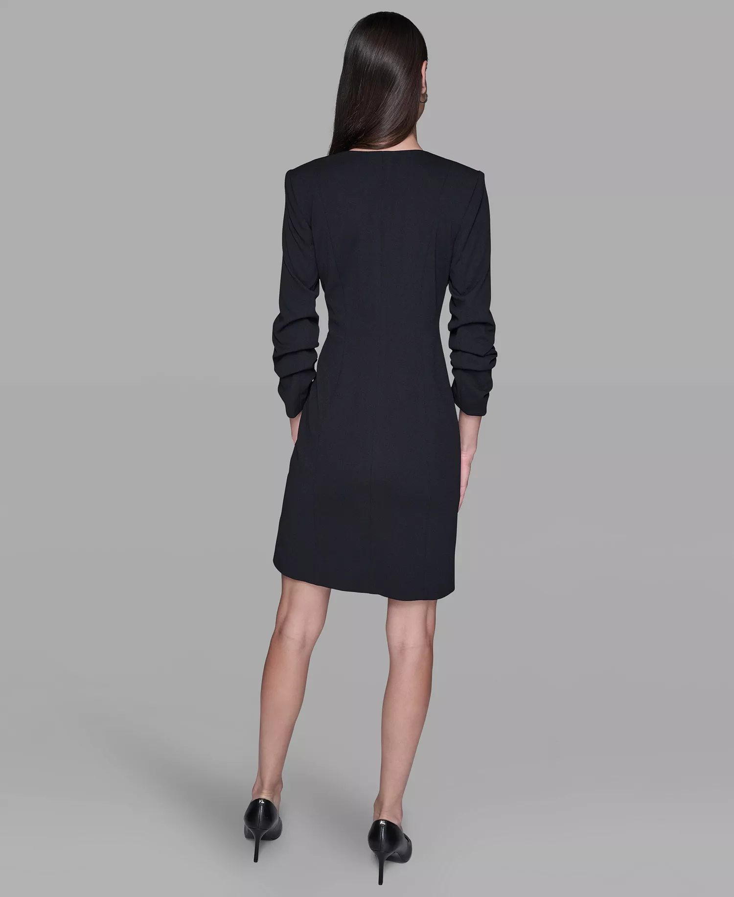 Women's Double-Breasted Blazer Dress - Black - 10