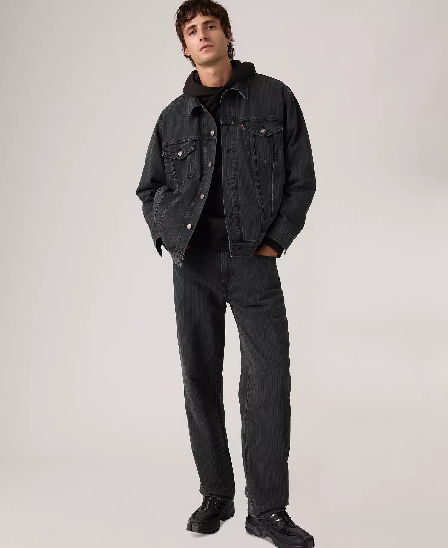 Premium Men's 568 Loose Straight-Leg Jeans - Onyx - 32 - 30