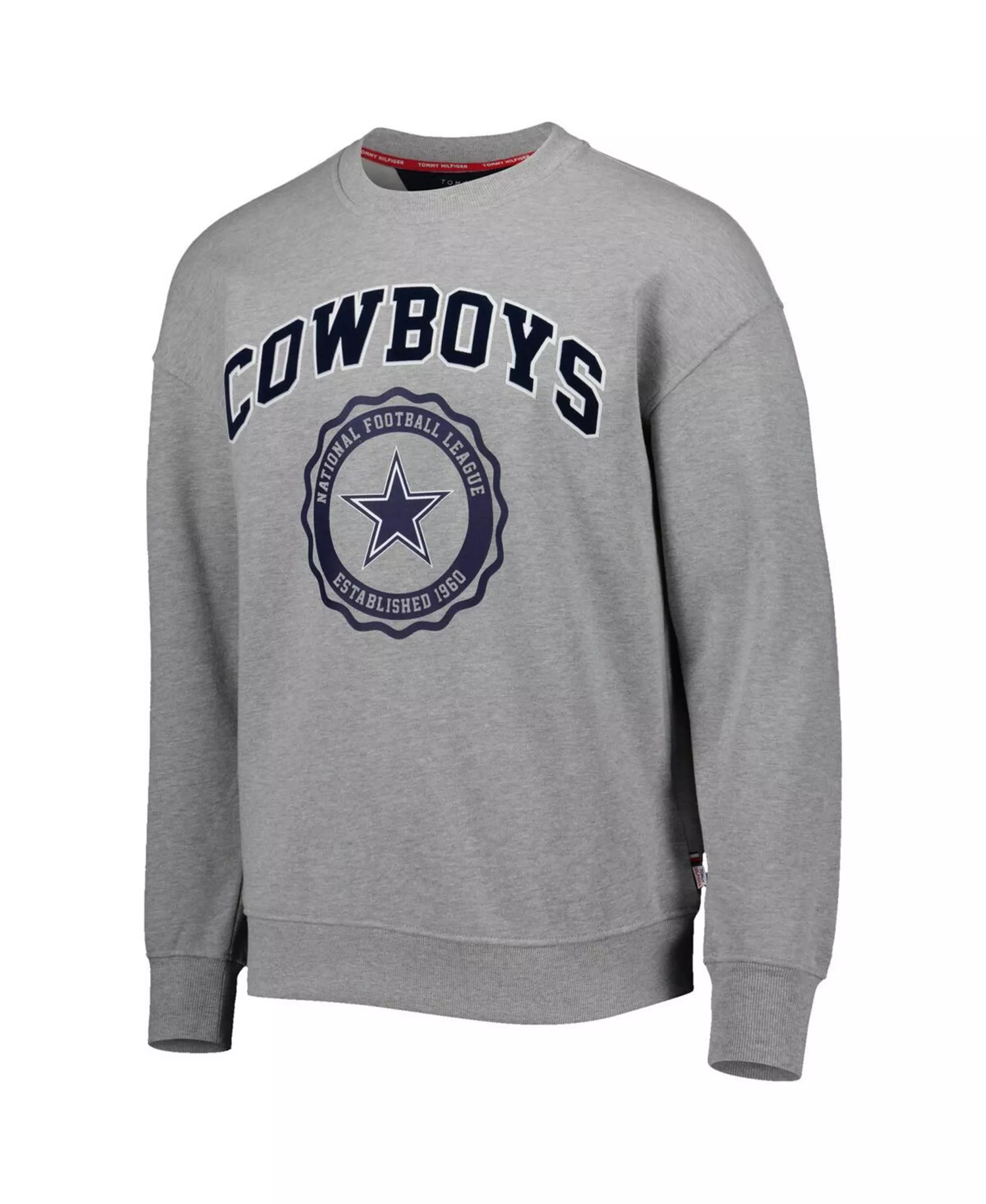 Men's Heather Gray Dallas Cowboys Ronald Crew Sweatshirt - Heather Gray - L