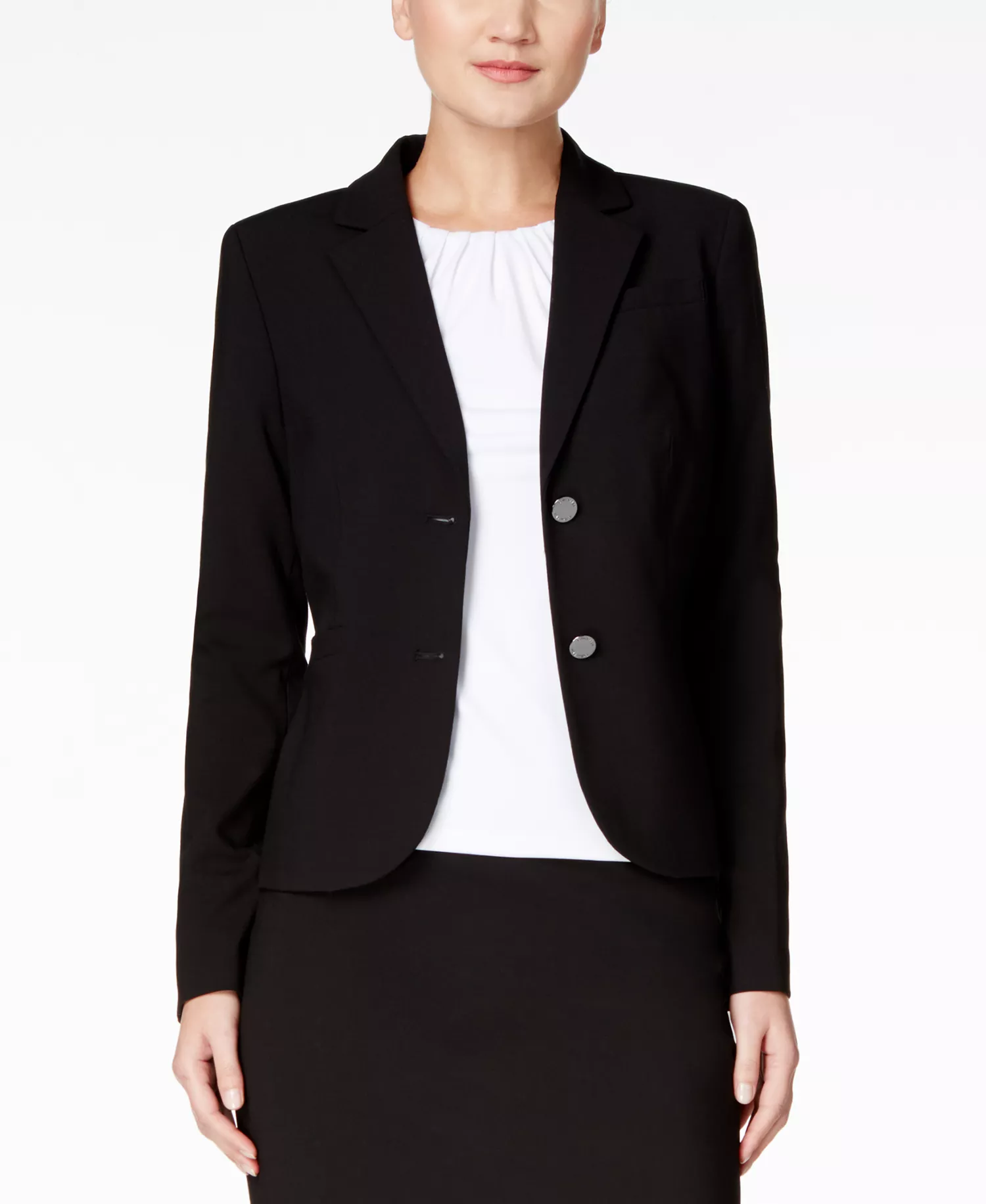 Two-Button Blazer - Black - 10