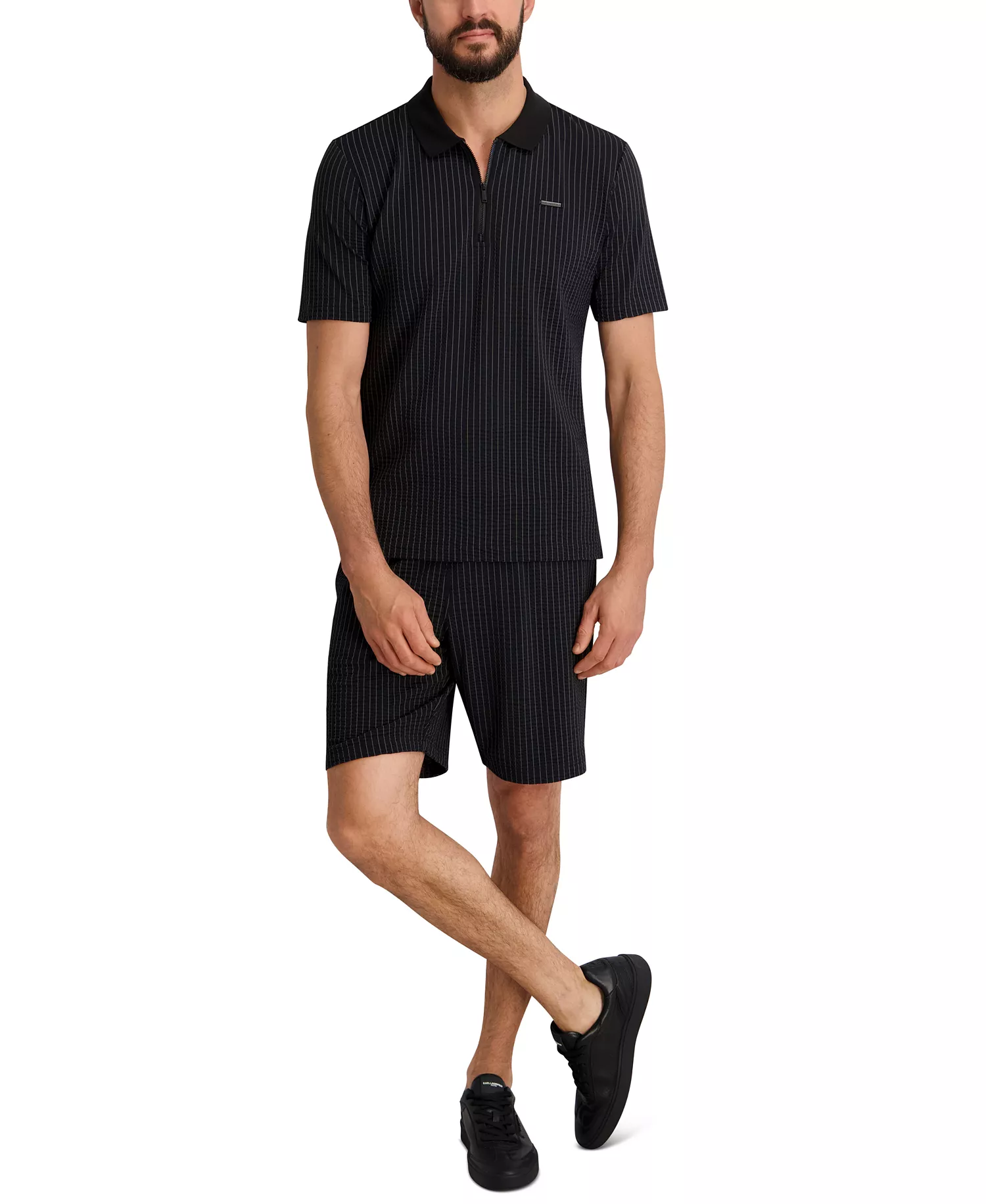 Men's Performance Striped Shorts - Black - 2XL