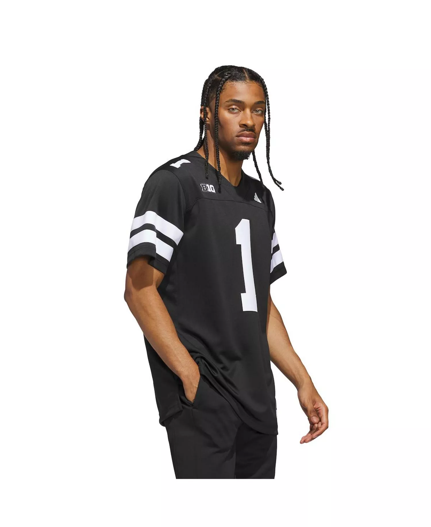 Men's 1 Black Nebraska Huskers Alternate Premier Jersey - Black - M