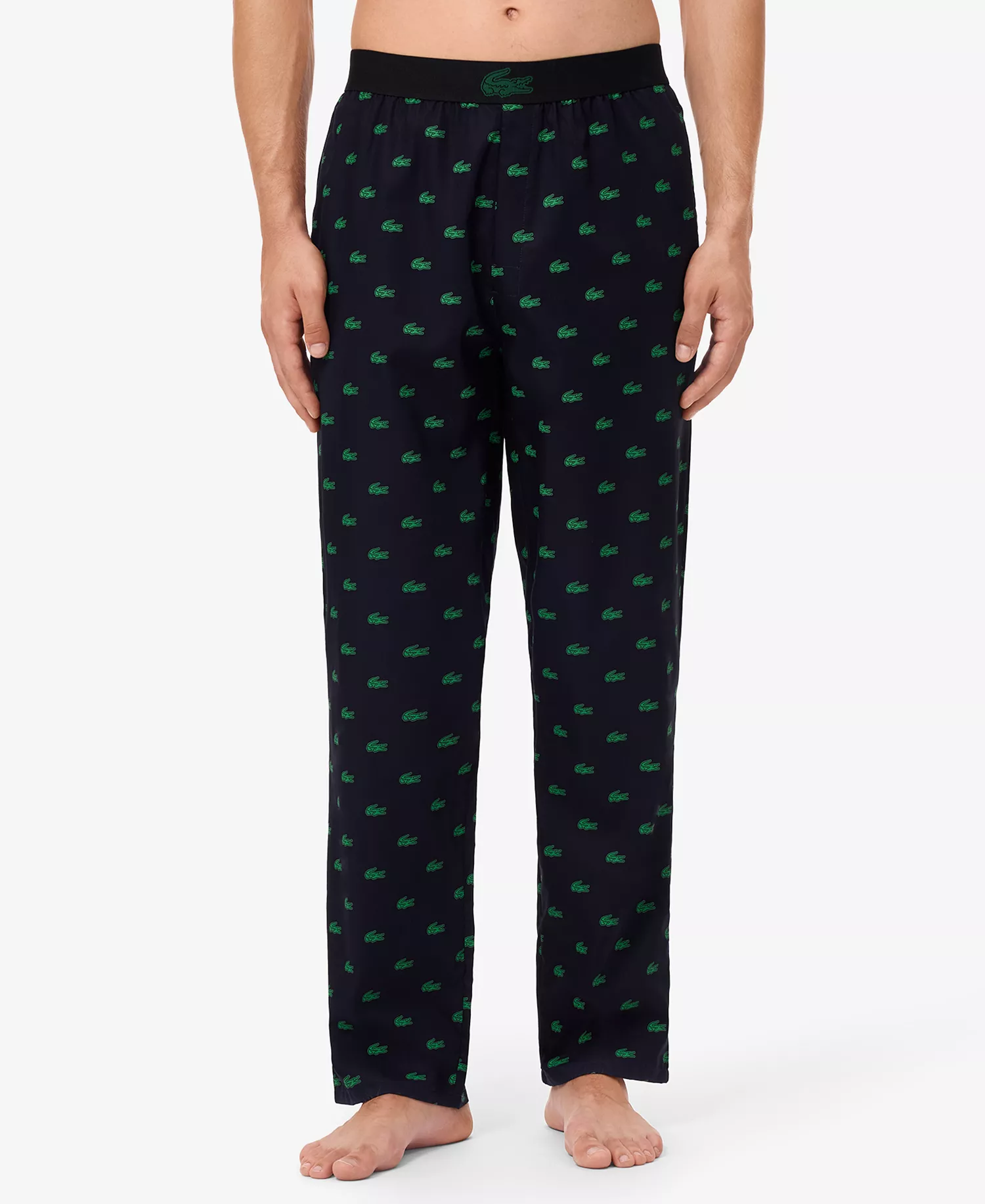 Men's Woven Logo Pajama Pants - Abysm/Green - 2XL