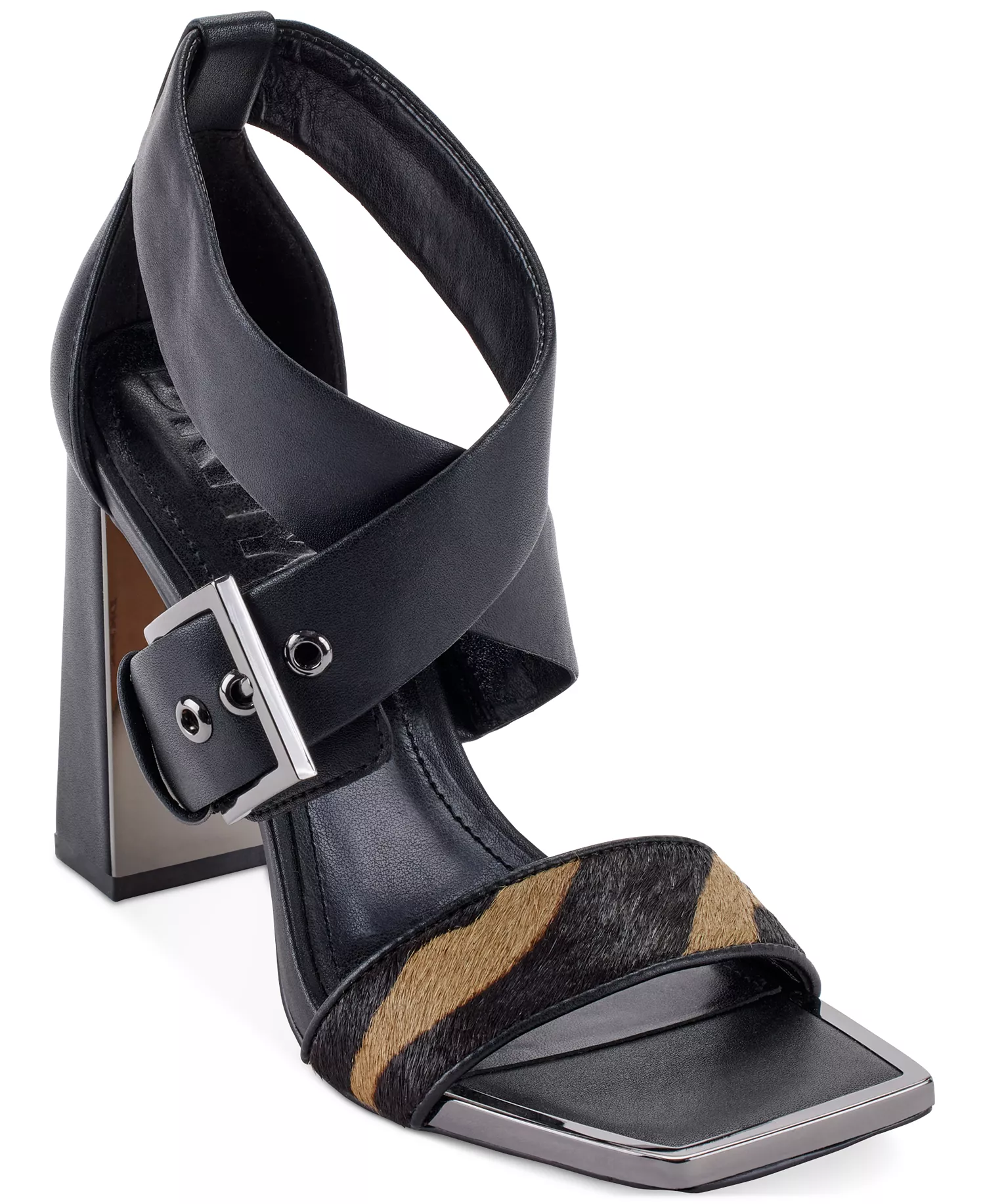 Women's Revelyn Crisscross Ankle-Strap Dress Sandals - Black/ Latte - 11M