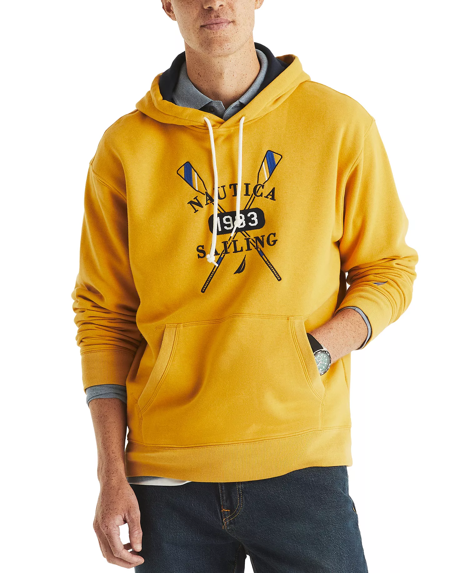 Men's Pullover Logo Graphic Hoodie - Goldstar - 2XL