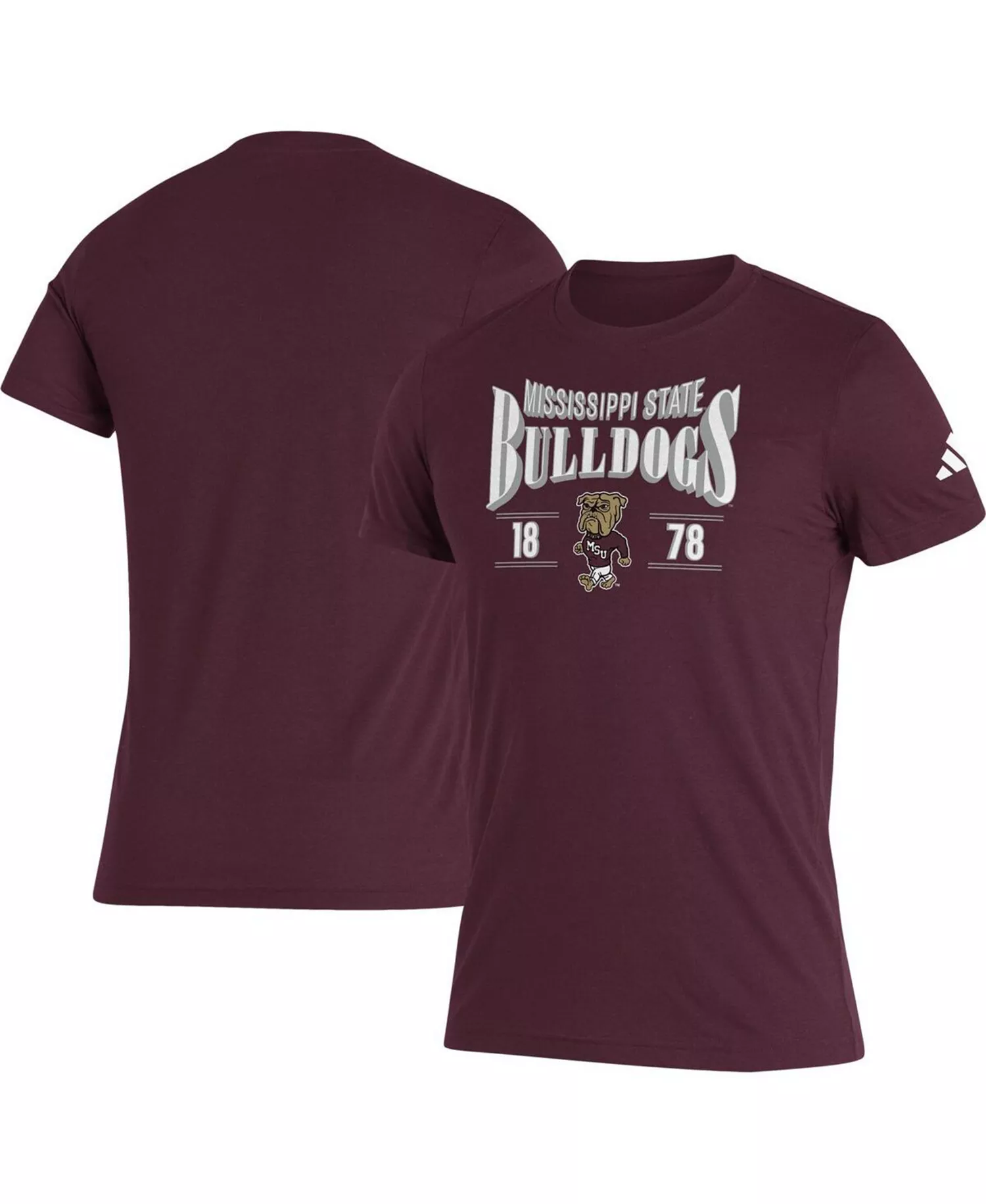 Men's Maroon Mississippi State Bulldogs Along The Shadow Tri-Blend T-shirt - Maroon - L