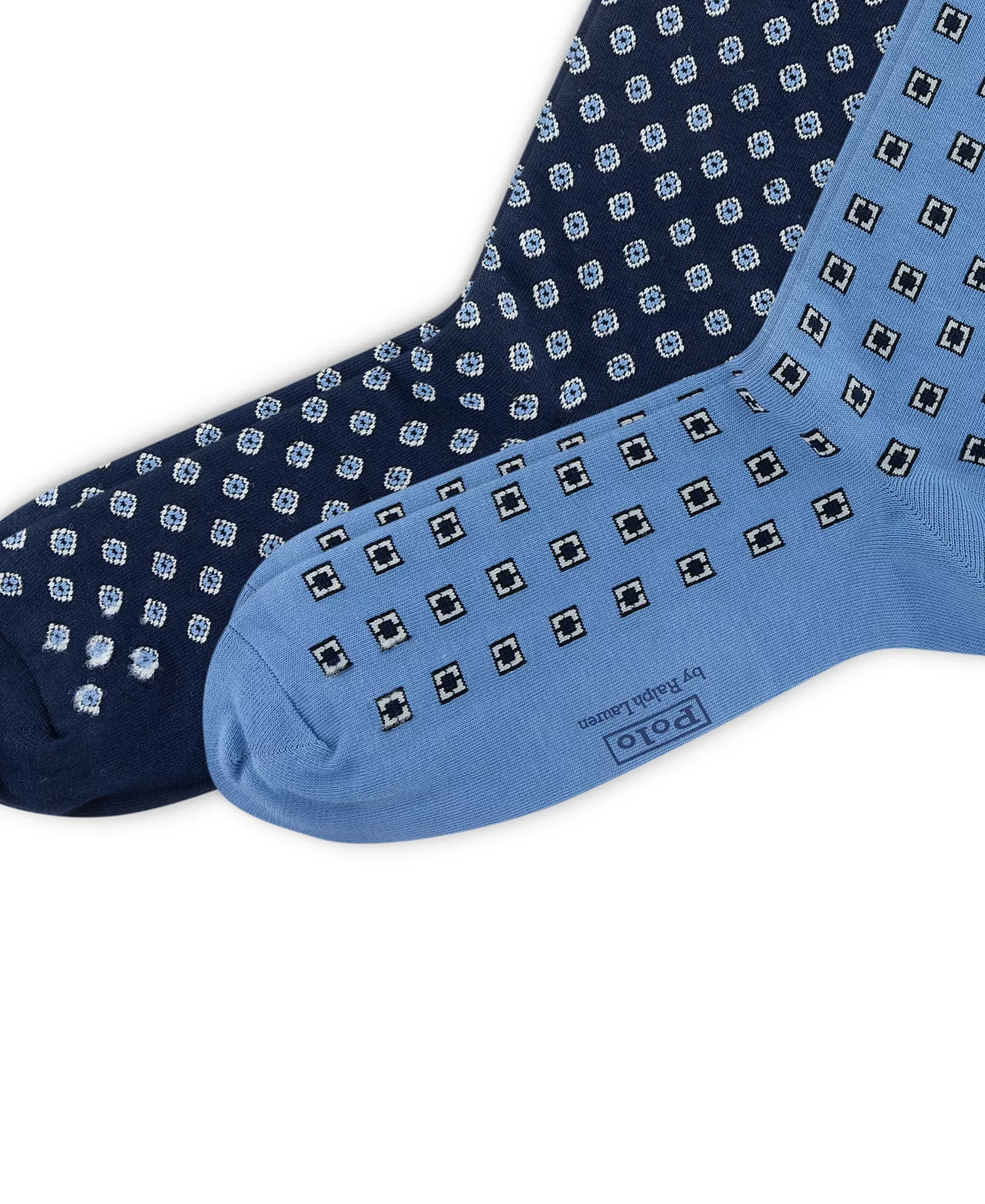 Men's 2-Pack Foulard Pattern Dress Socks - Blue - 10-13