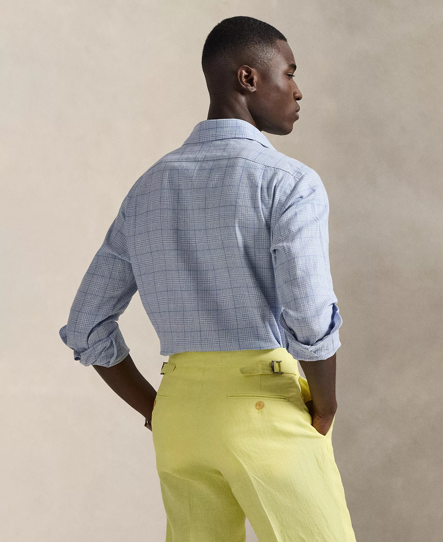 Men's Classic-Fit Checkered Shirt - Blue - 2XL