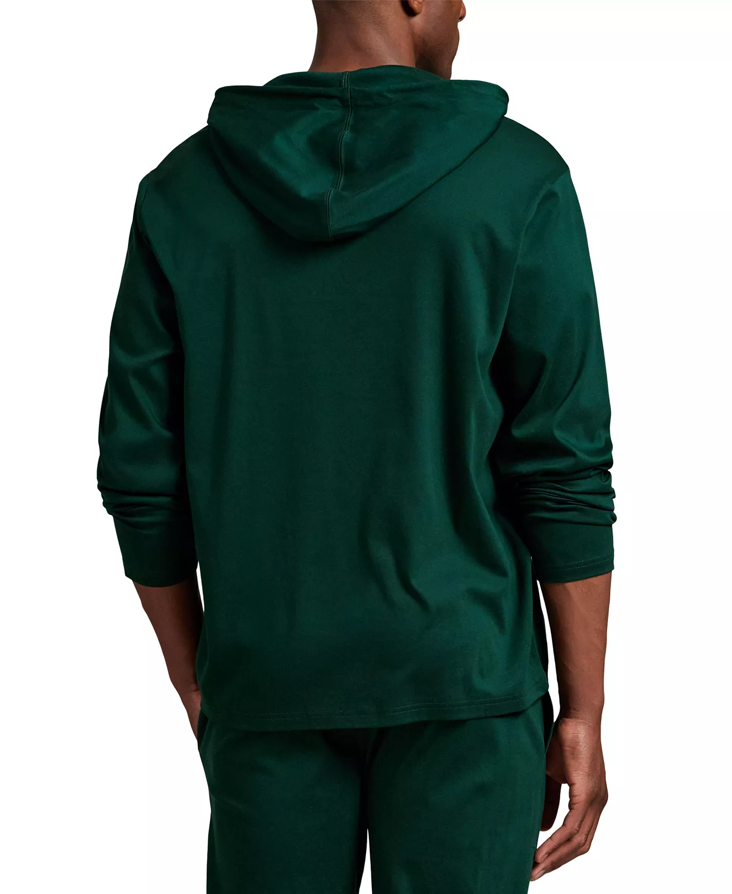 Men's Long Sleeves Hoodie - Moss Agate - L