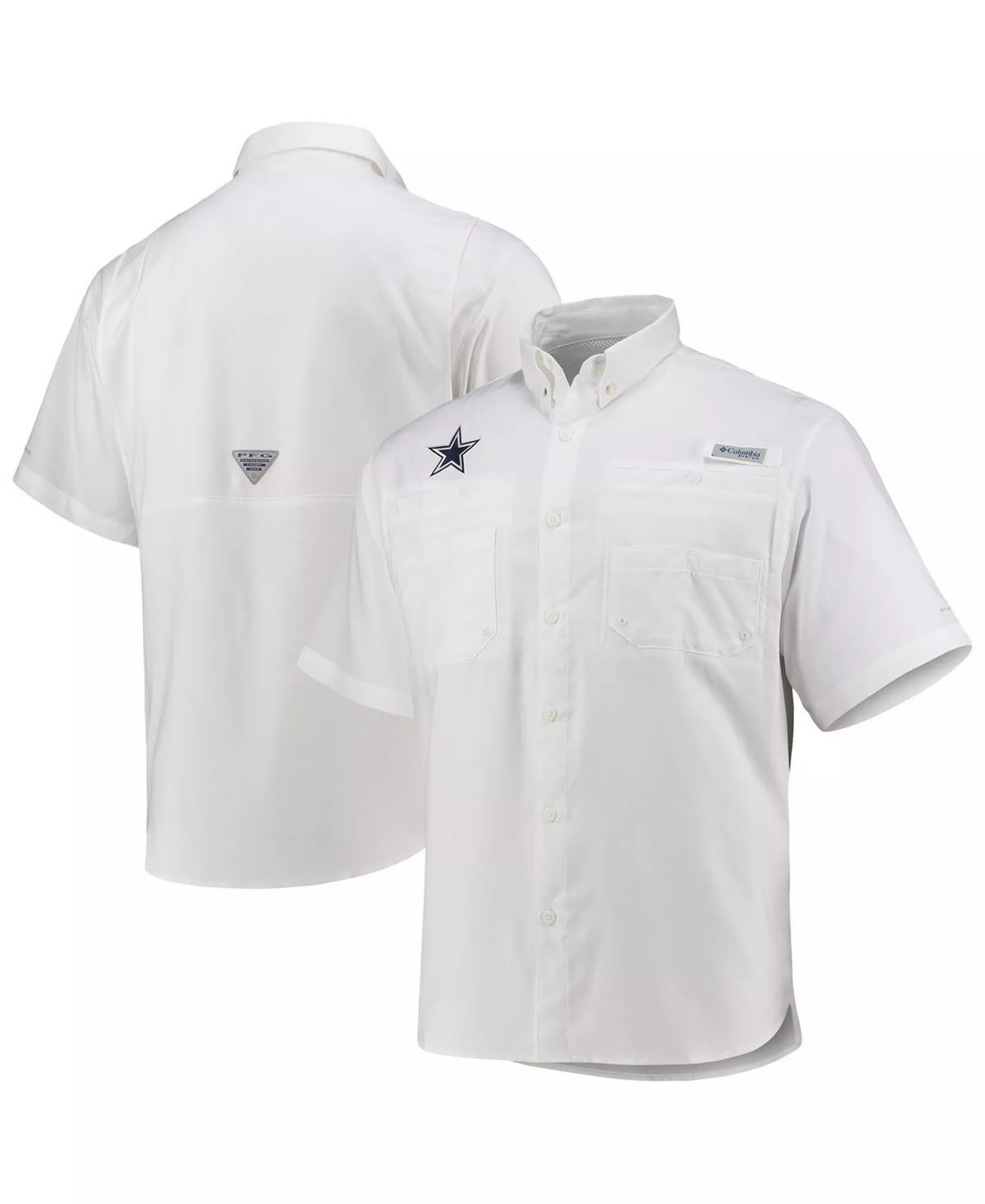 Men's PFG  White Dallas Cowboys Tamiami Omni-Shade Button-Down Shirt - White - 2XL