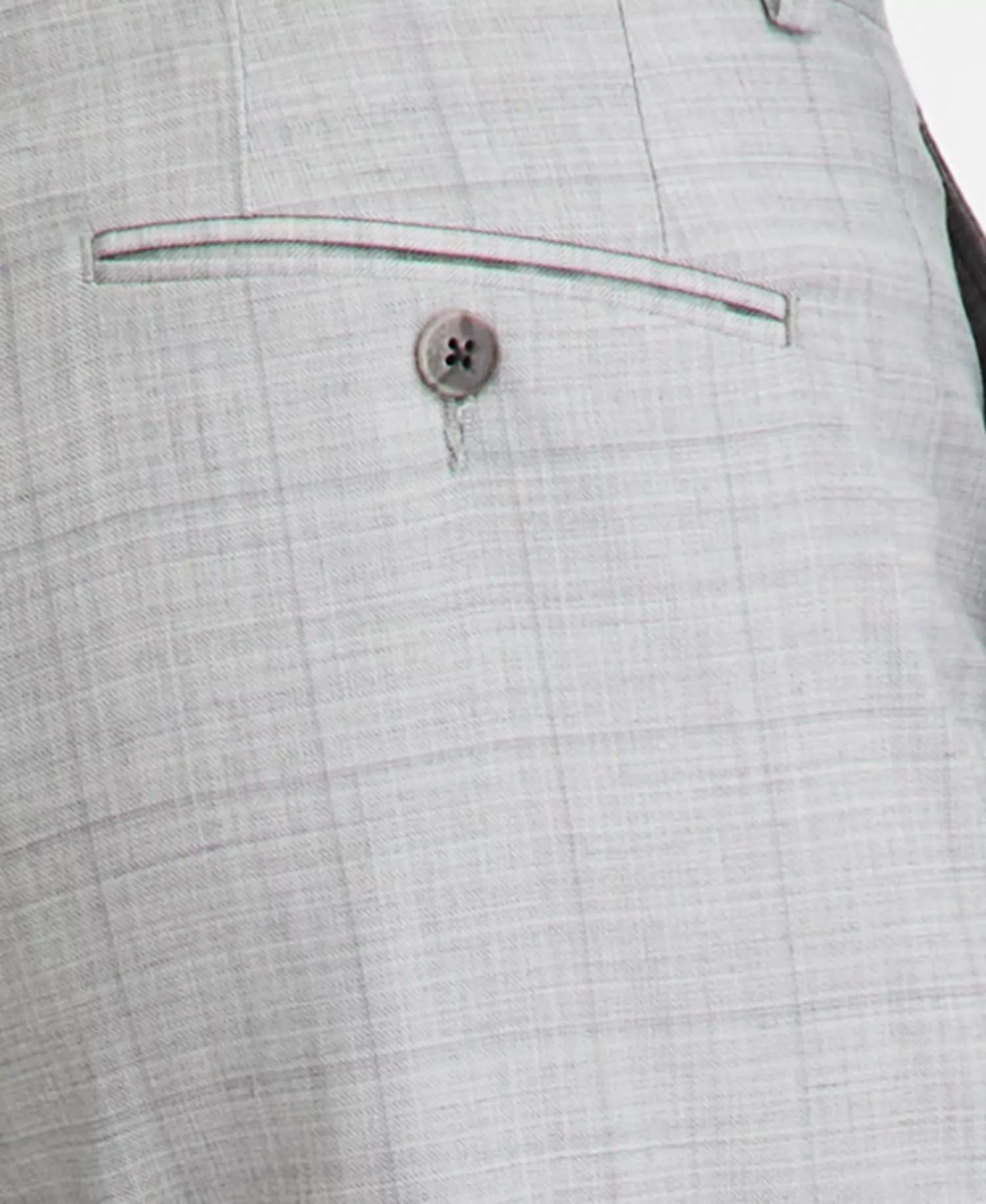 Men's Slim-Fit Windowpane Wool-Blend Suit Separates - Light Grey Windowpane - 28x29