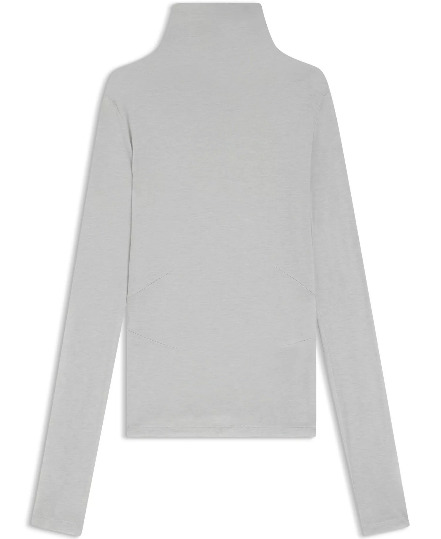 BOSS by Women's High-Neck Top In Soft Jersey - Silver - L