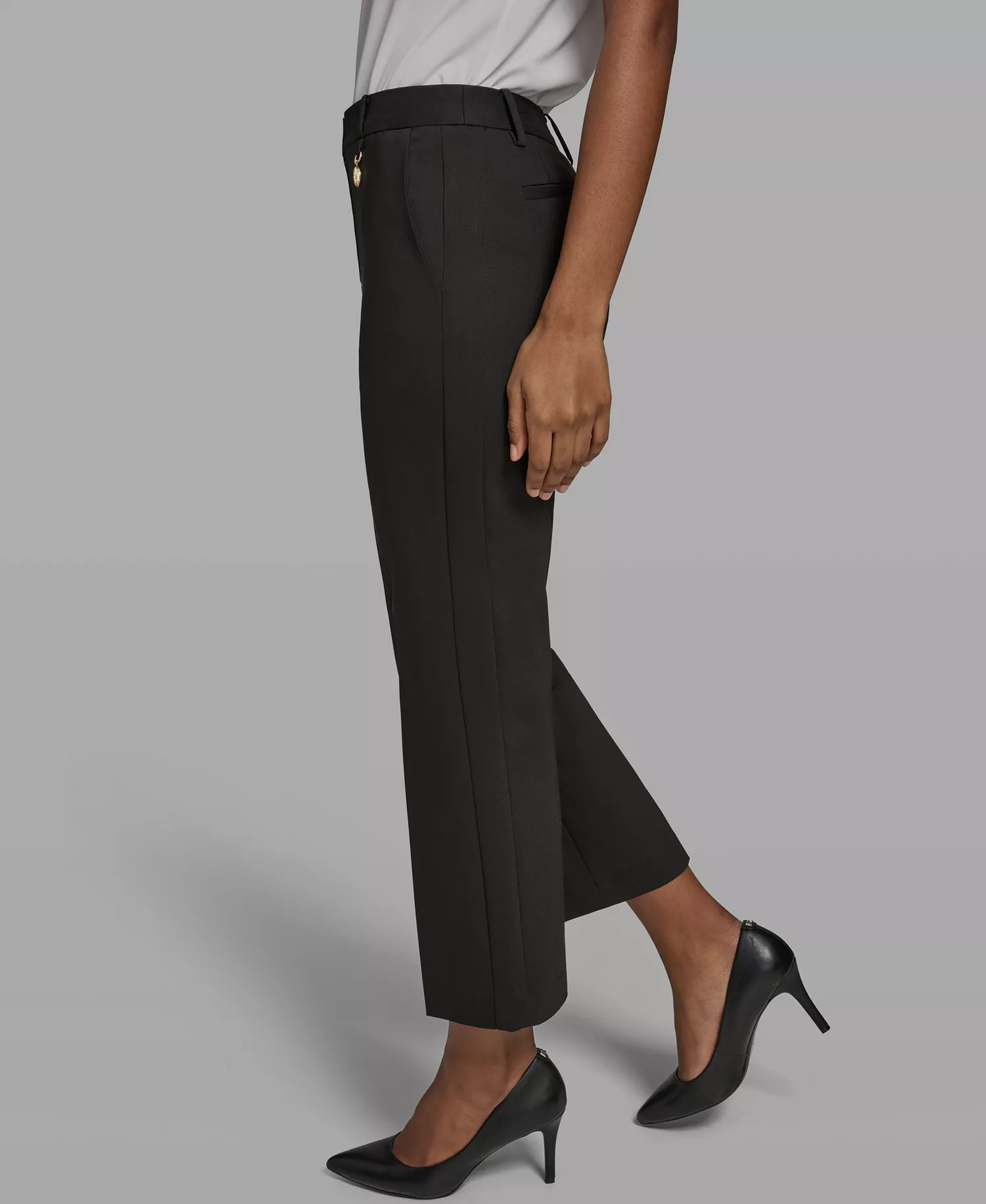 Women's Woven Ankle Pants - Black - 0