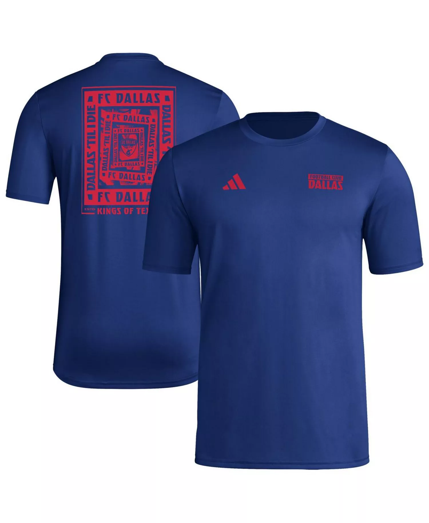 Men's Blue FC Dallas Local Wrap T-Shirt - Blue - L