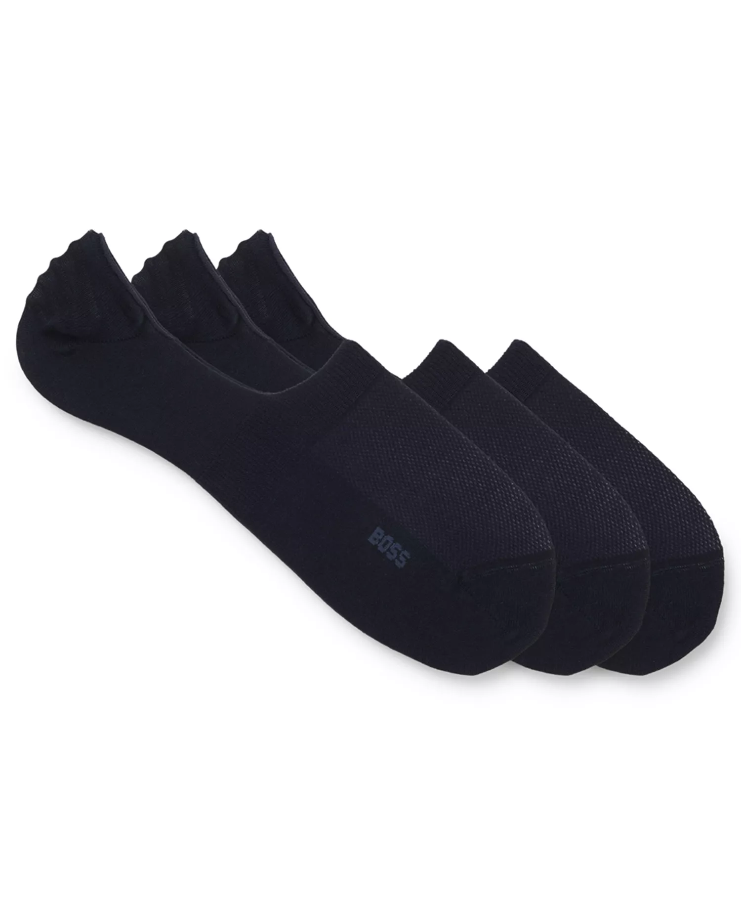 Men's Low-Cut Soft Socks, 3-Pack - Dark blue - 10-11