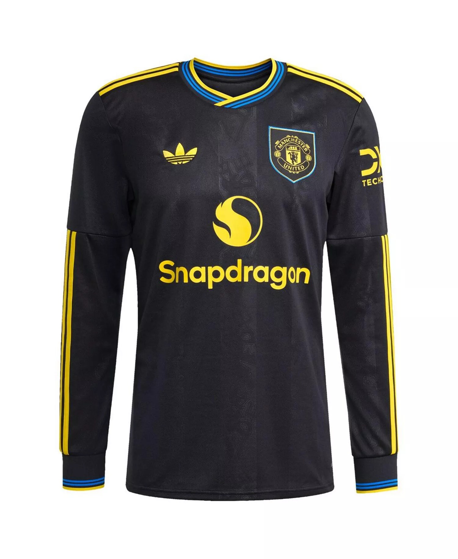 Men's Kobbie Mainoo Black Manchester United 2025/26 Third Replica Long Sleeve Player Jersey - Black - 2XL