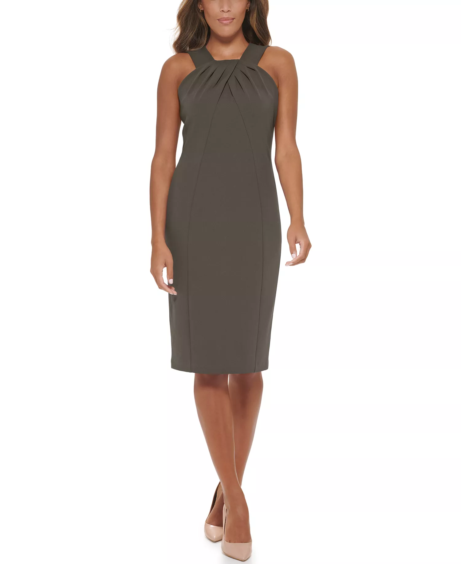 Women's Halter Neck Dress - Caper - 10