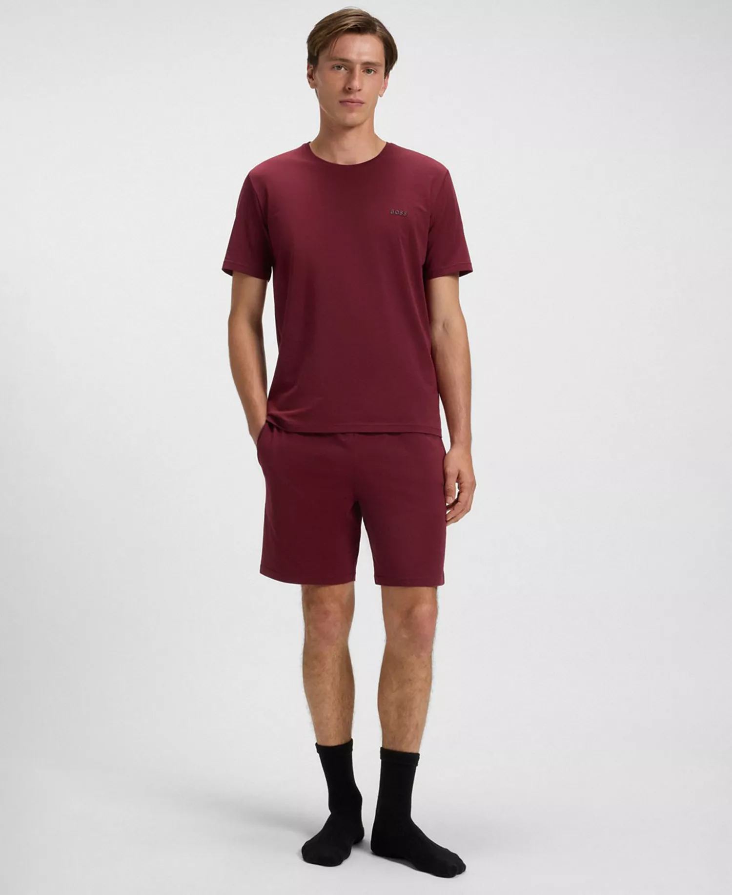 Men's Mix and Match Crewneck Short-Sleeve T-Shirt - Burgundy - L
