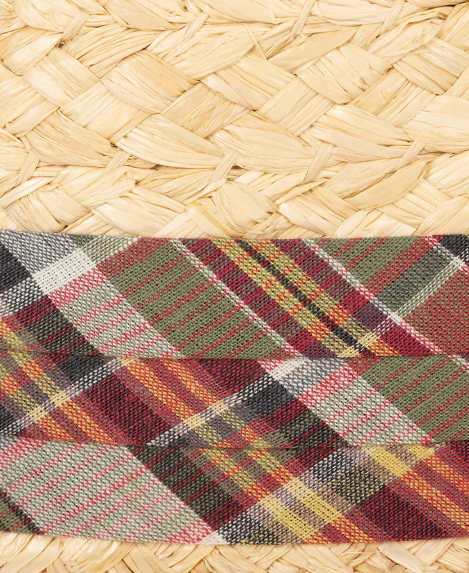 Men's Classic Madras Band Hat - Natural - ONE SIZE