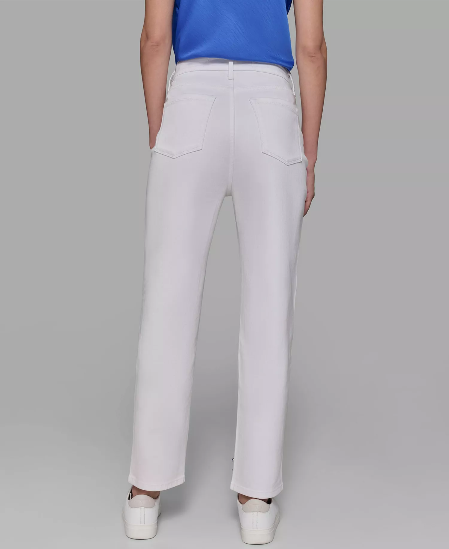 Women's Comfort Stretch Embellished Jeans - White Denim - 10