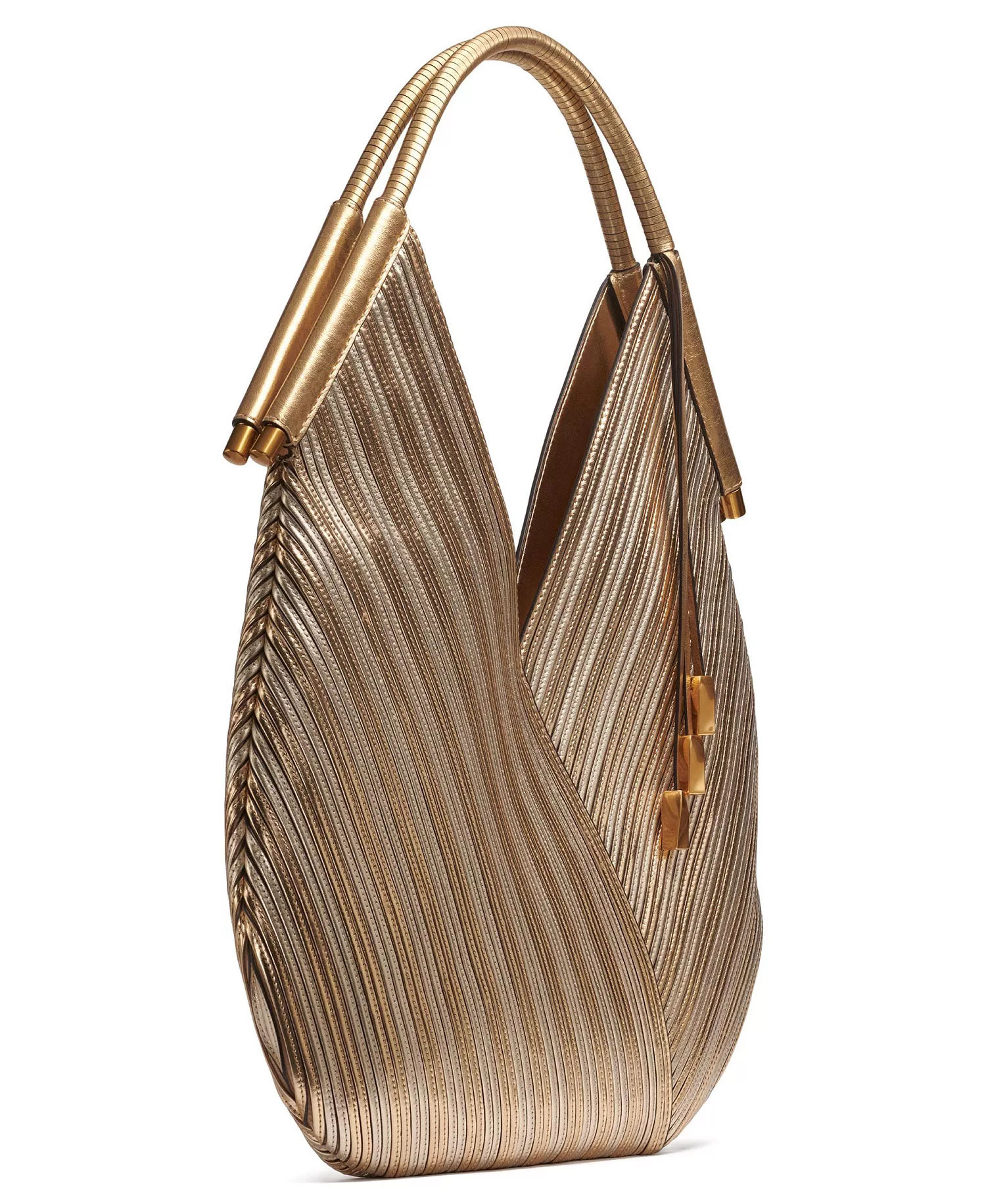 Baldwin Large Metallic Shoulder Bag - Gold - NO SIZE