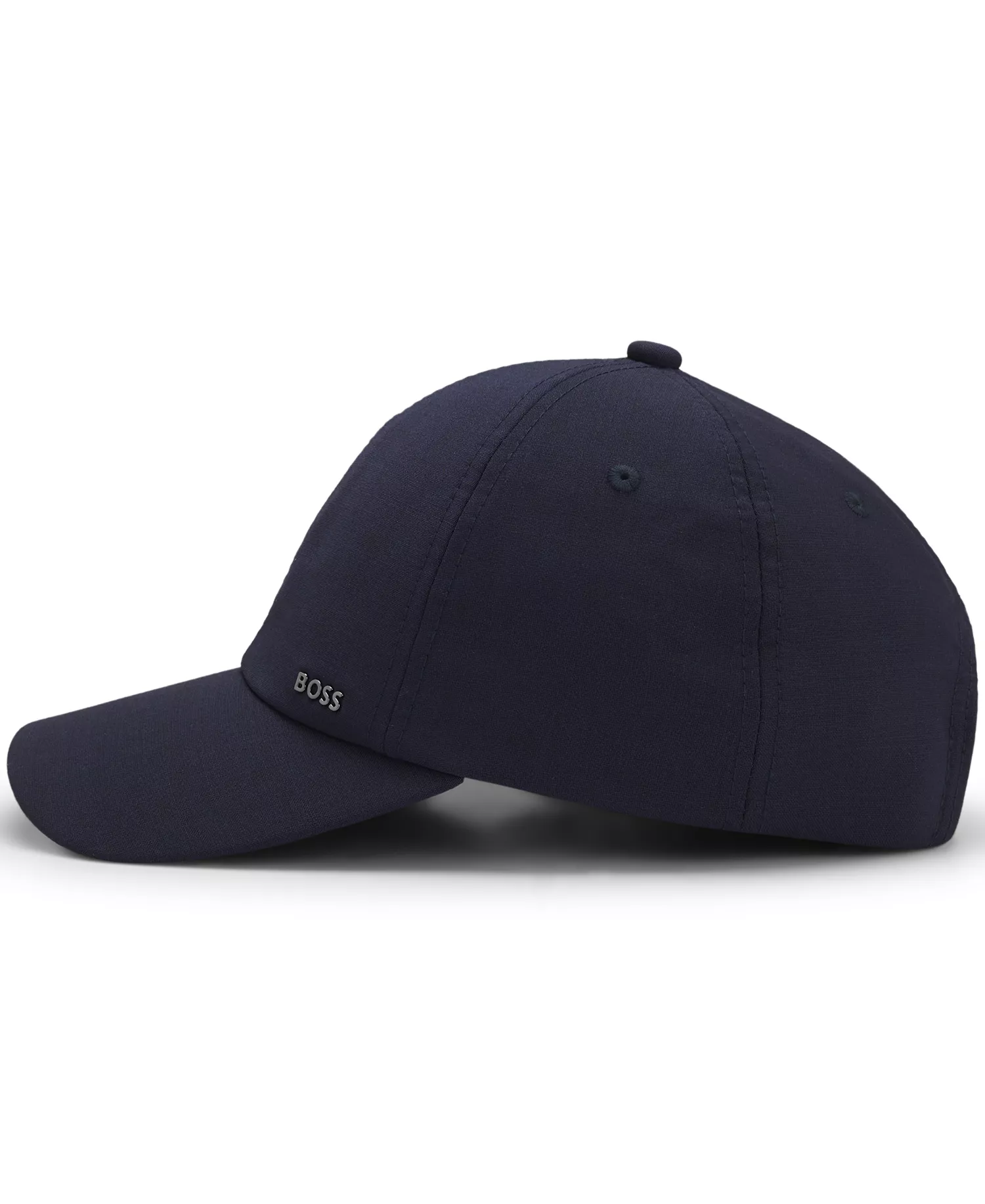 Men's Wool-Blend Twill Metallic Logo Lettering Cap - Dark Blue - ONE SIZE