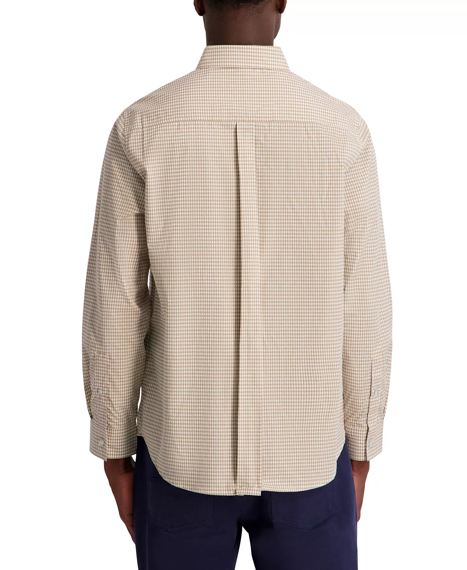 Men's Core Long-Sleeve Button-Down Shirt - Beige - 2XL