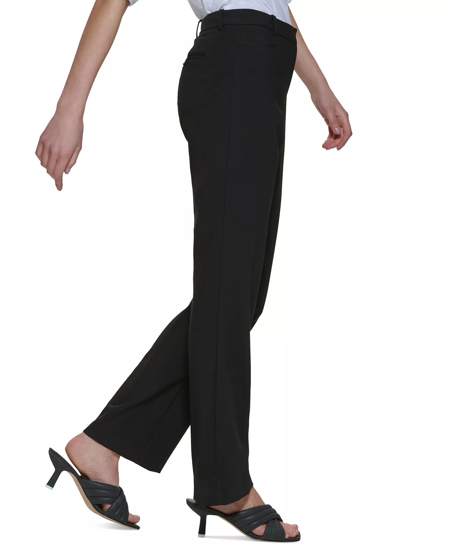 Women's Modern Fit Trousers, Regular & Petite - Black - 0