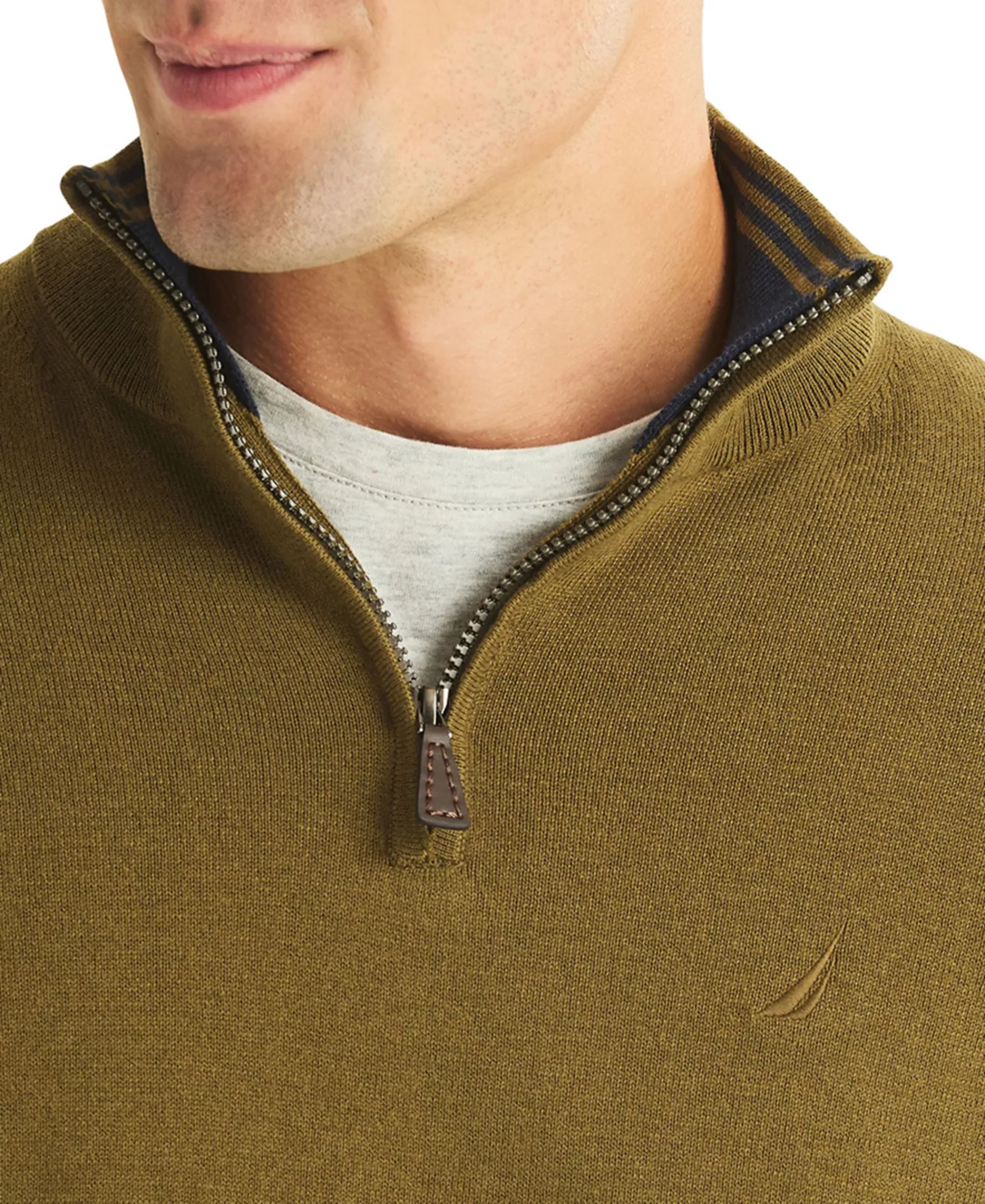 Men's Navtech Classic-Fit Solid Quarter Zip Sweater - Combat Olive - 2XL
