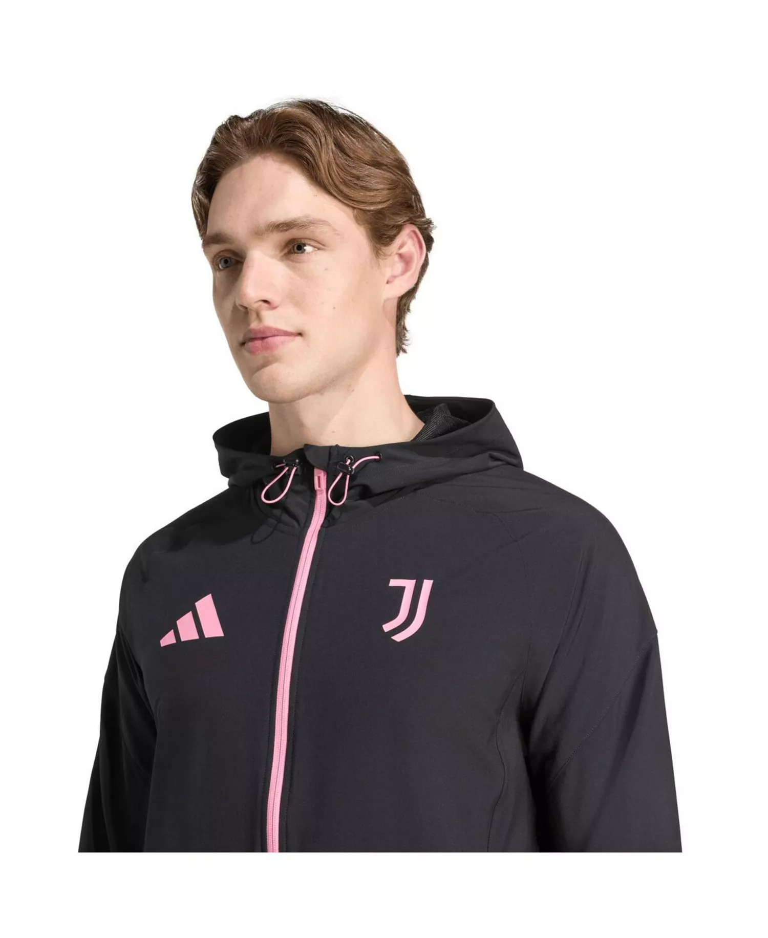 Men's Black Juventus 2025/26 Tiro Vis Tech Travel Jacket - Black - XL