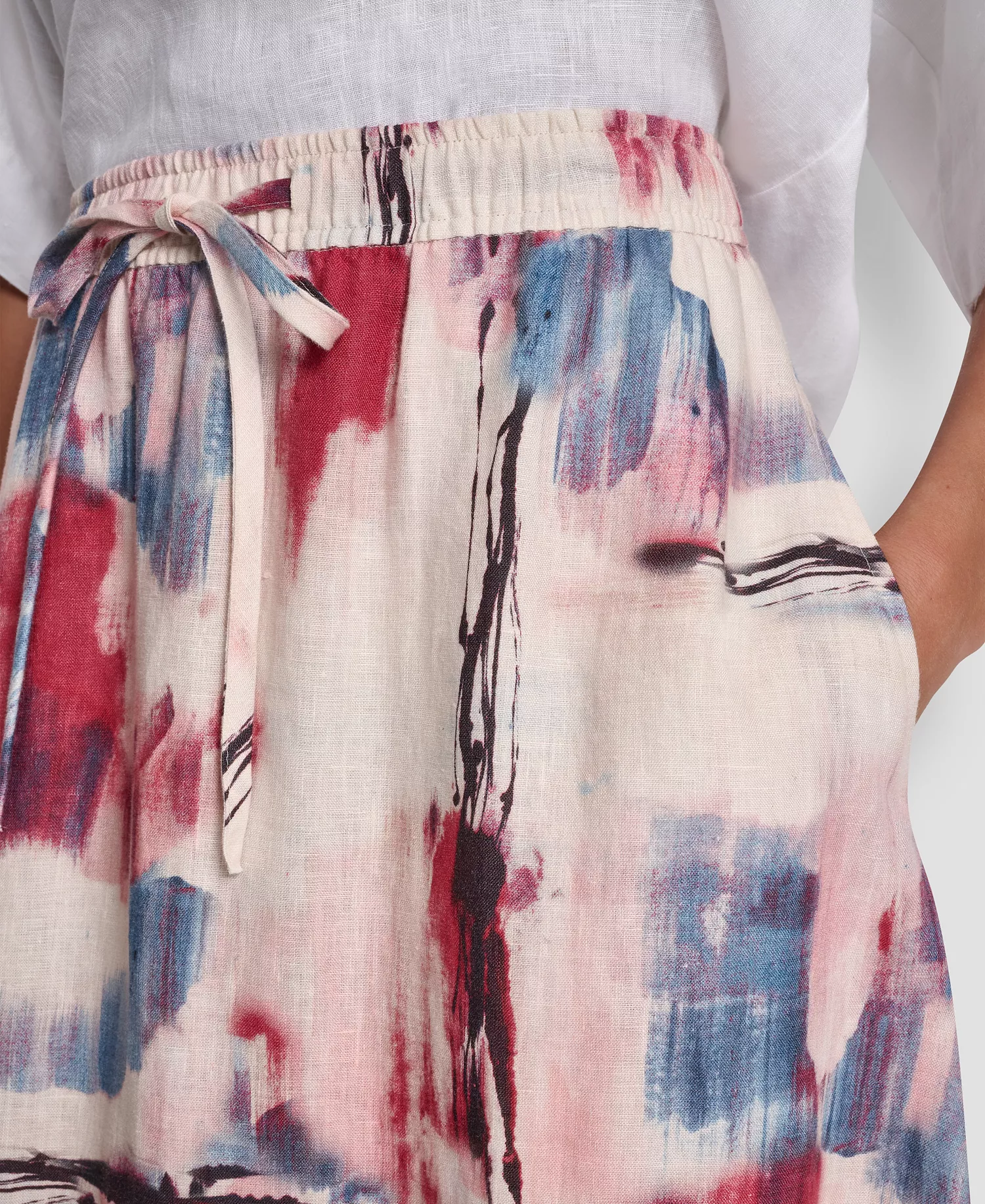 Women's Printed A-Line Pull-On Skirt - Urban Bloom - L