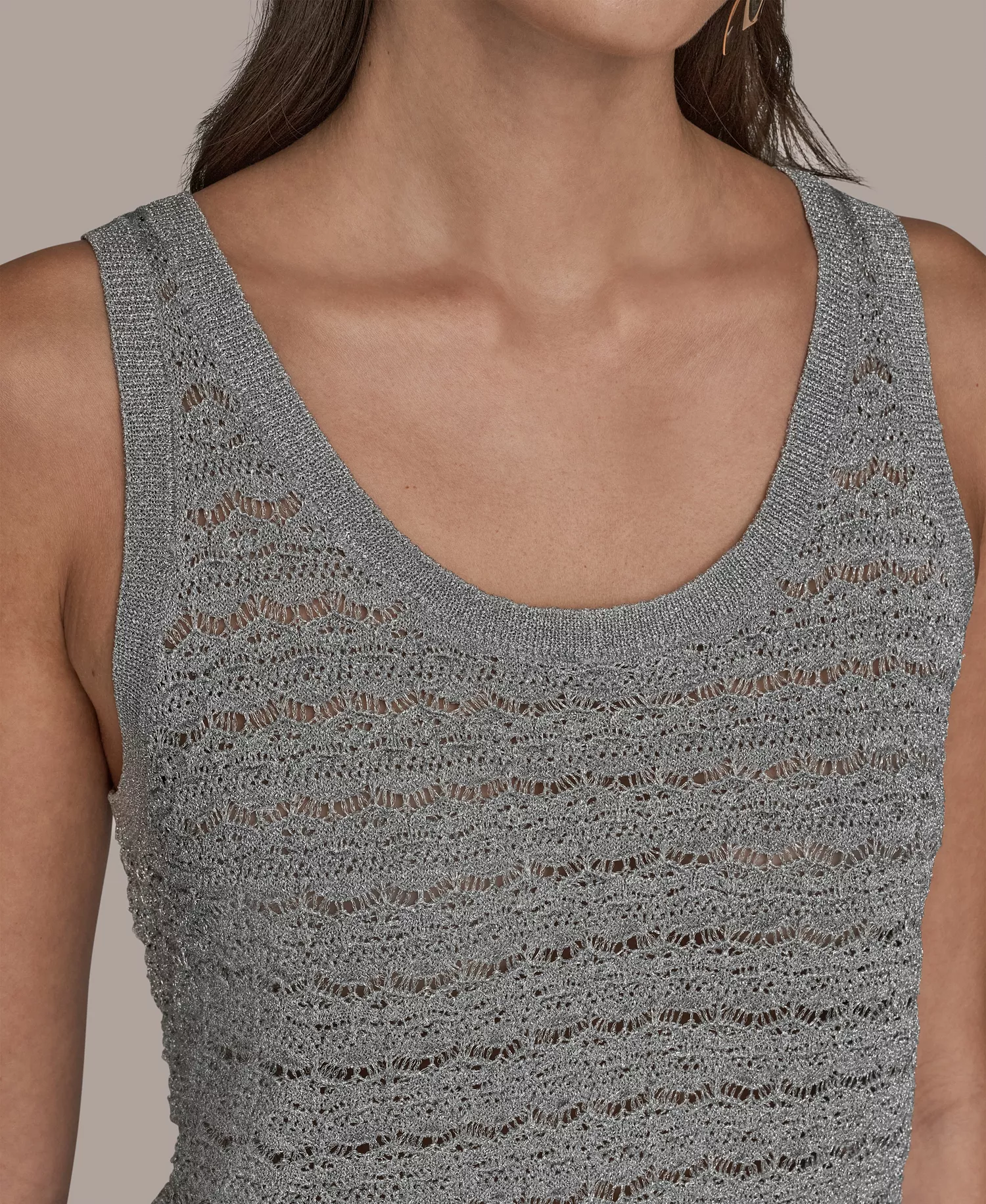 Women's Scoop Neck Tank Sweater - Vapor - L