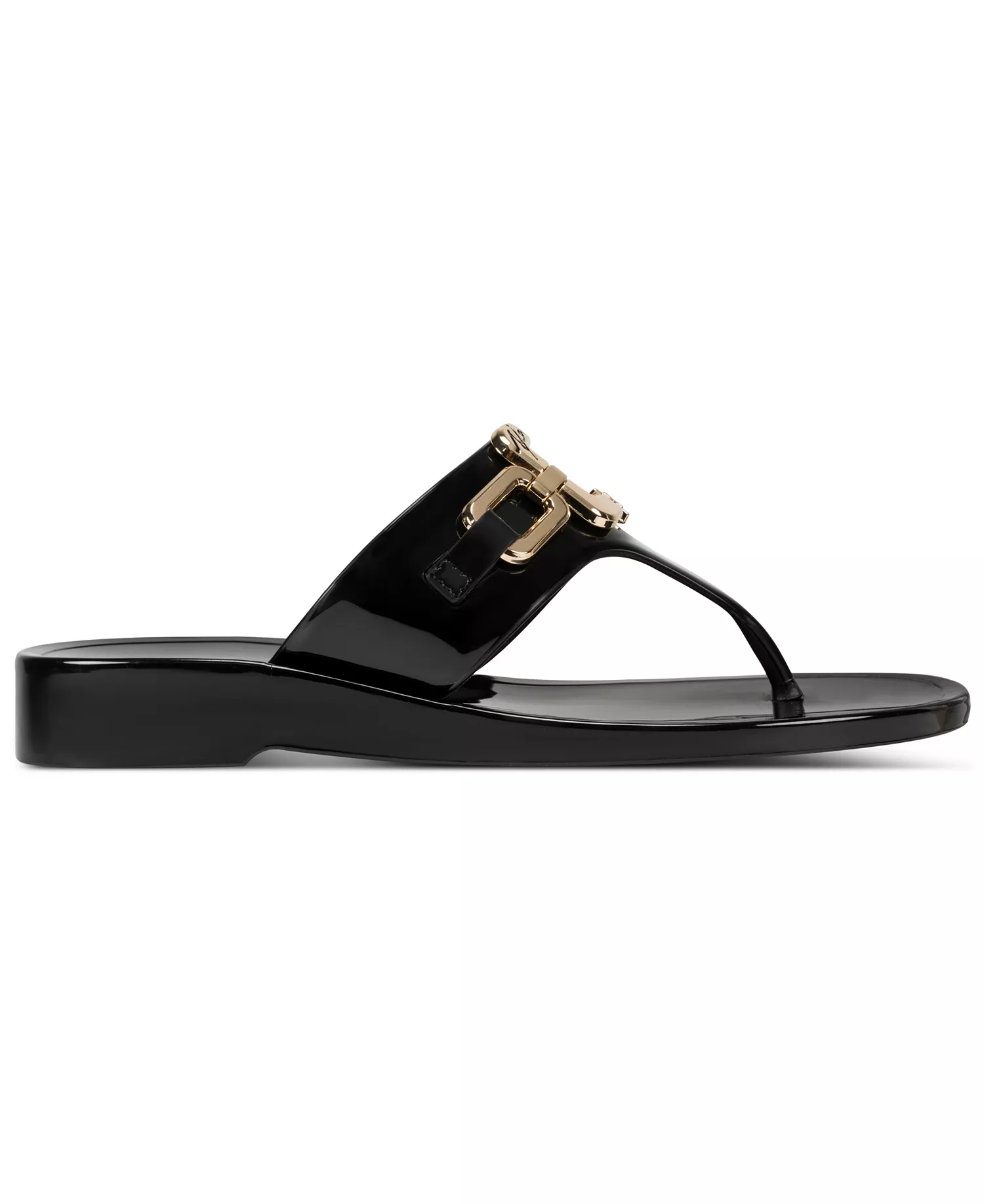 Women's Vardice Jelly Slip-On Flat Thong Sandals - Black - 10M