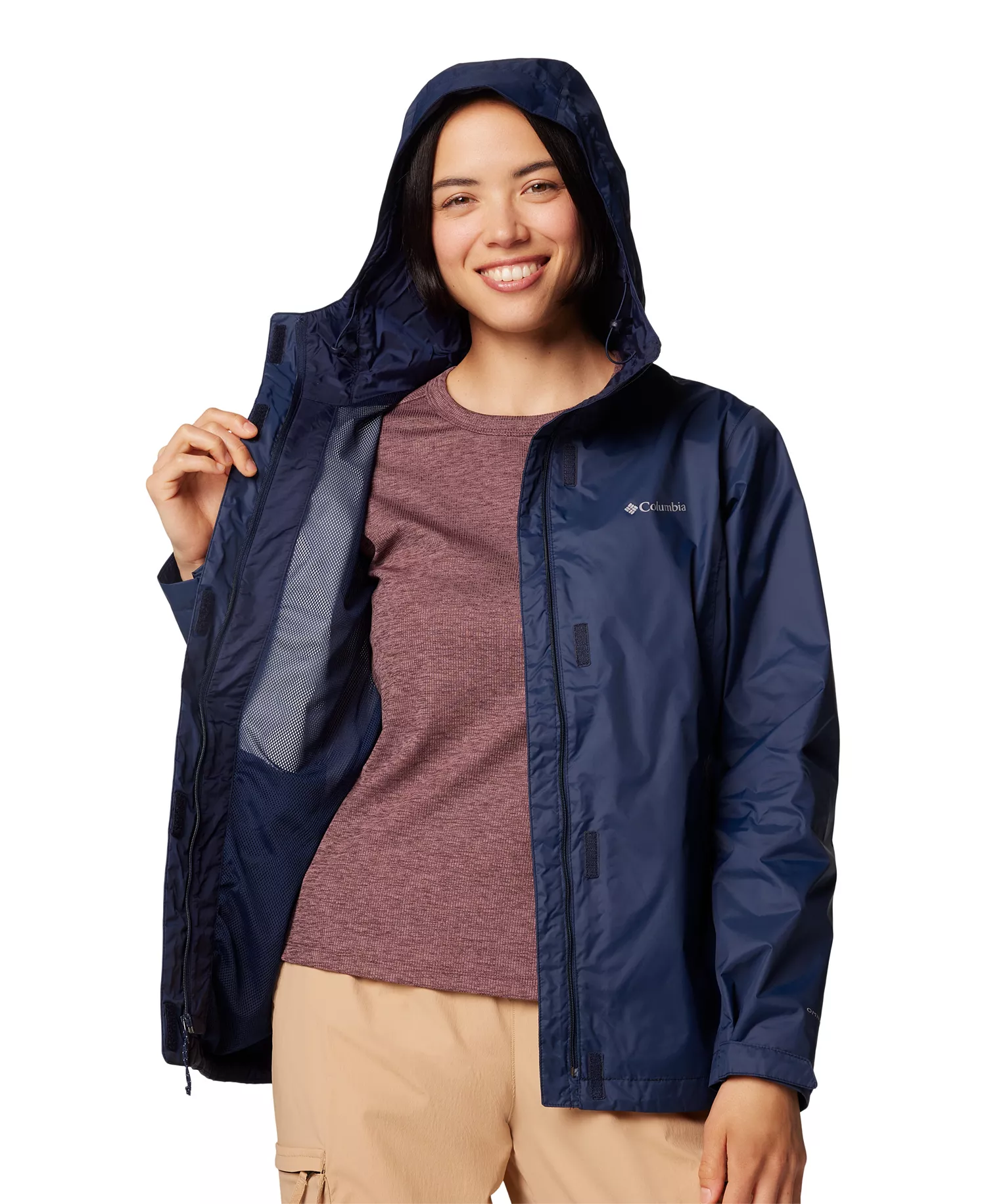 Women's Omni-Tech™ Arcadia II Rain Jacket - Black - L