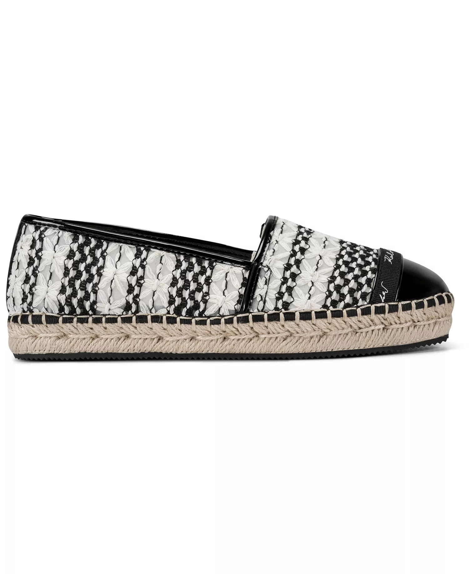 Women's Millicent Espadrille Flats - Black/White - 10