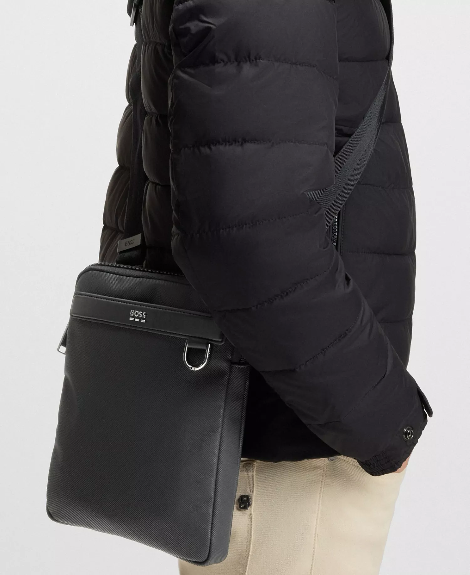 Men's Casual Reporter Bag - Black - ONE SIZE