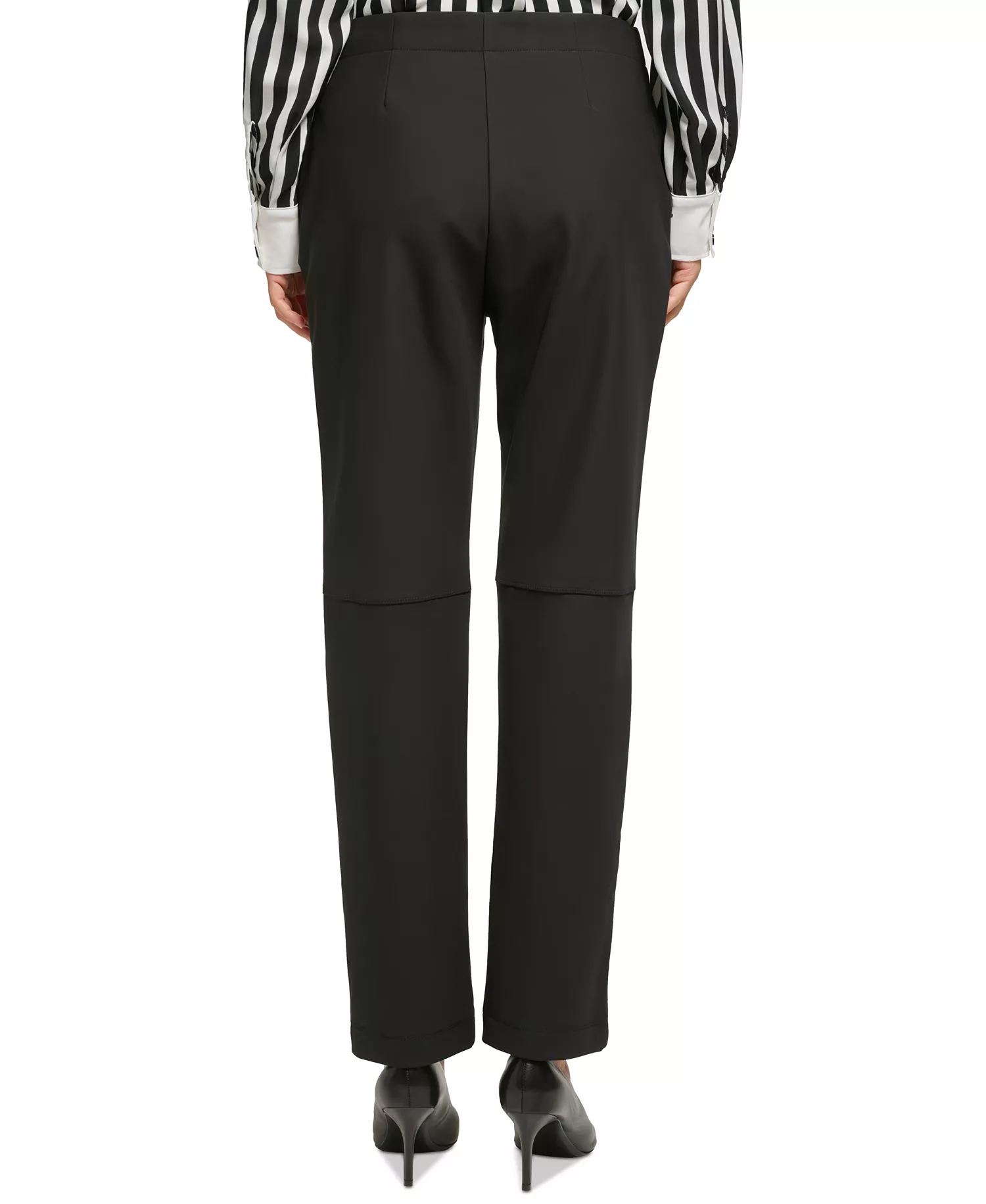 Petite Straight-Leg Suiting Pants, First@Macy’s - Black - 6P